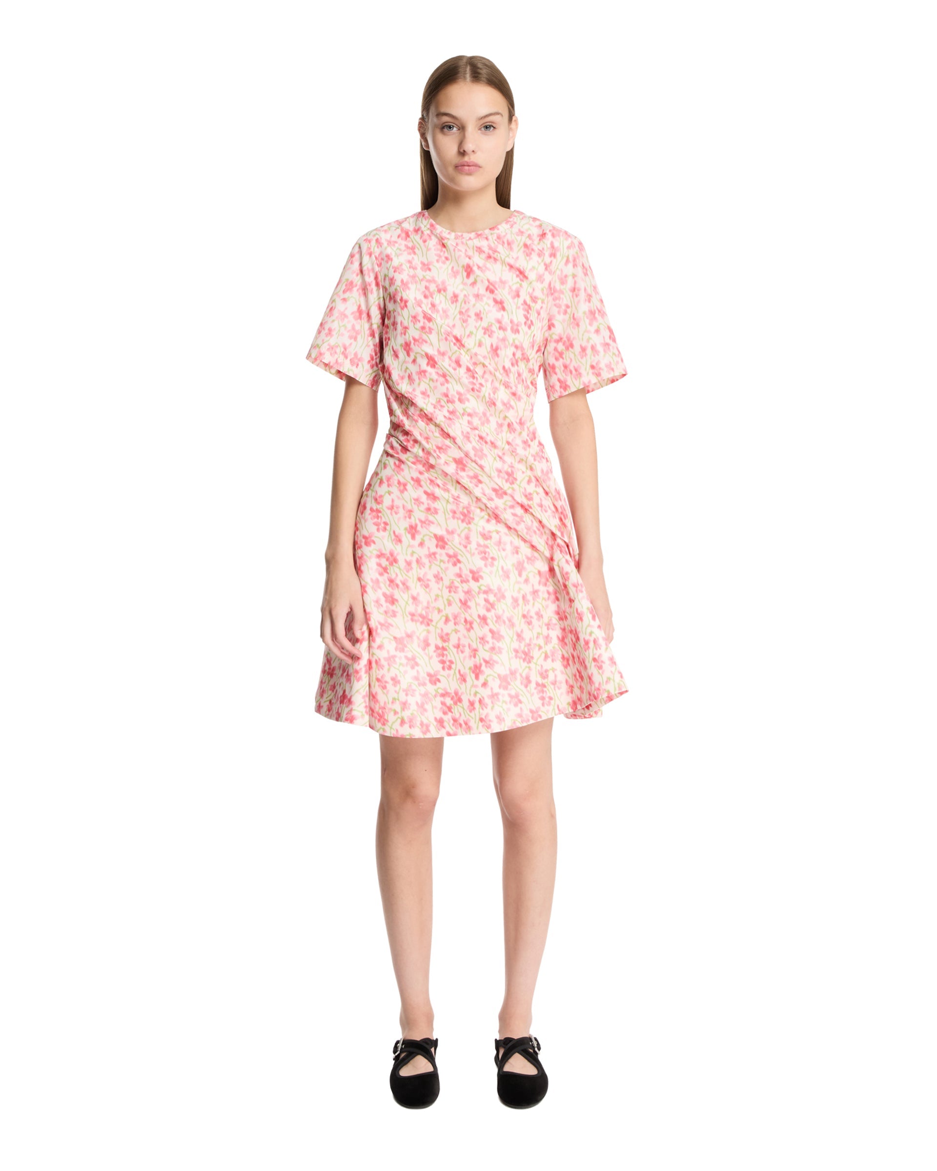 Floral Silk-Blend Taffeta Dress Loewe оригінал – Купити в Україні – боковий вид