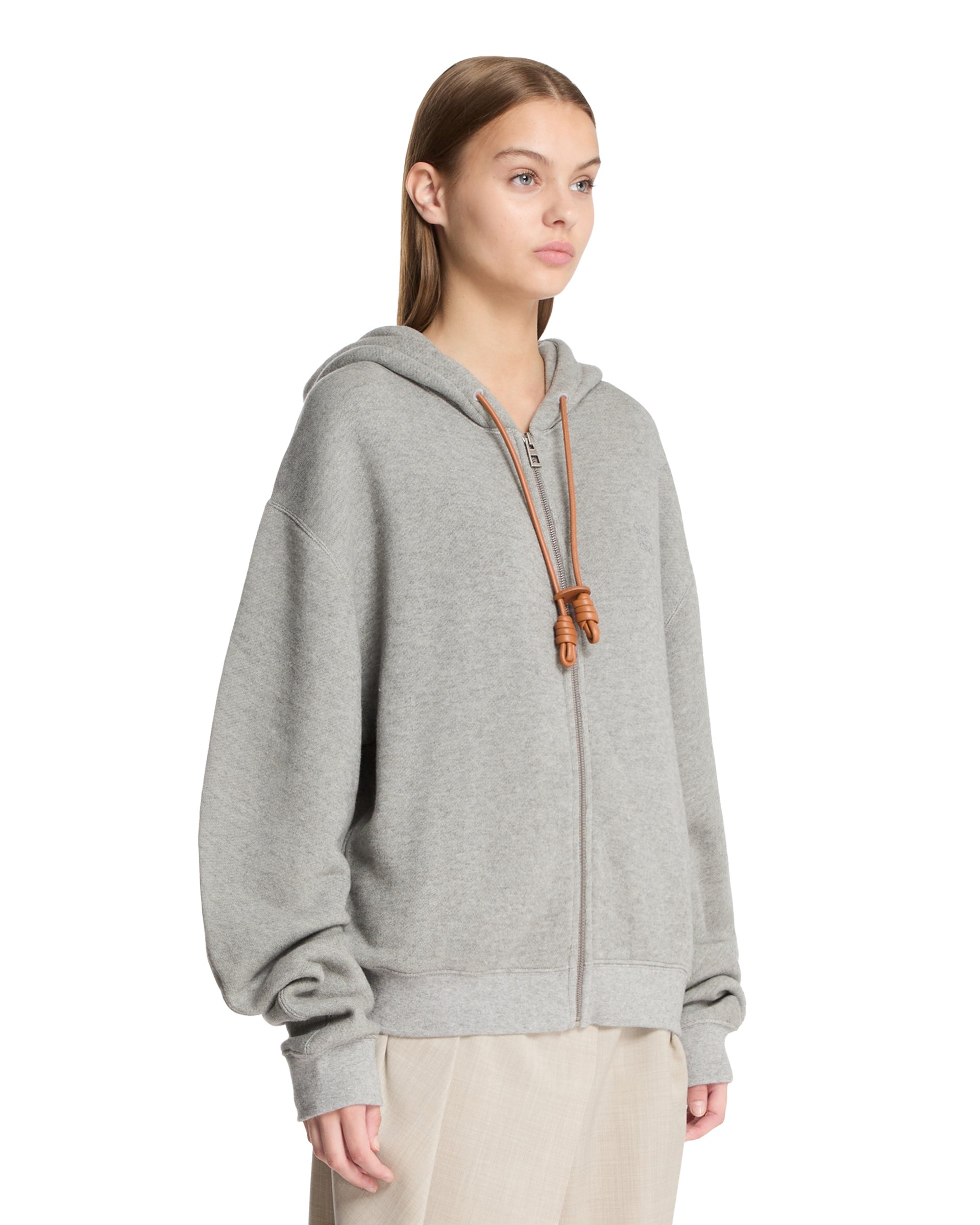 Gray Hoodie With Zipper Loewe – Гарантія оригінальності – вид ззаду