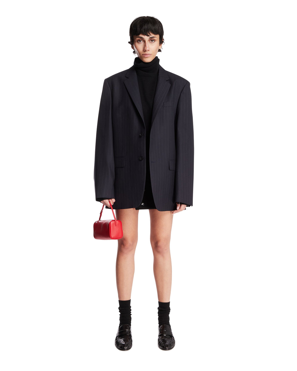 Оригінальна Blue Pinstripe Wool Jacket Maison margiela – детальний вид