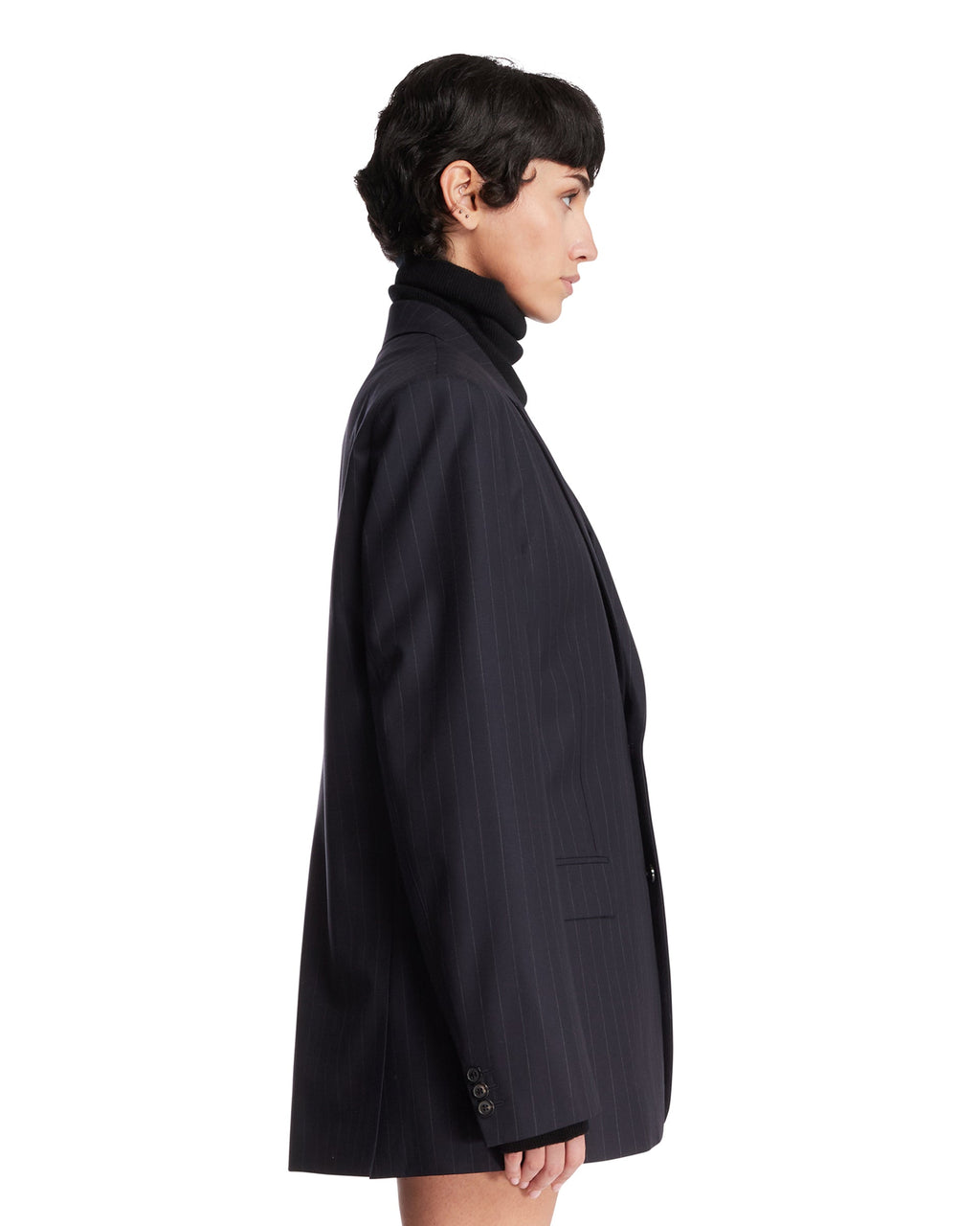 Оригінальна Blue Pinstripe Wool Jacket Maison margiela – збільшений вид