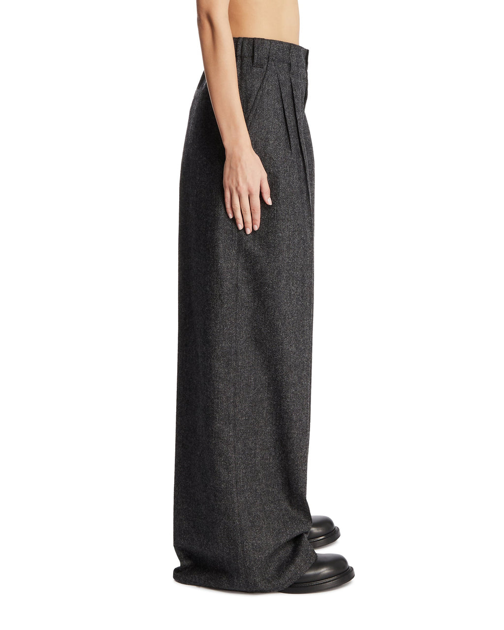 Оригінальна Gray Wide-Leg Trousers Maison margiela – вид ззаду