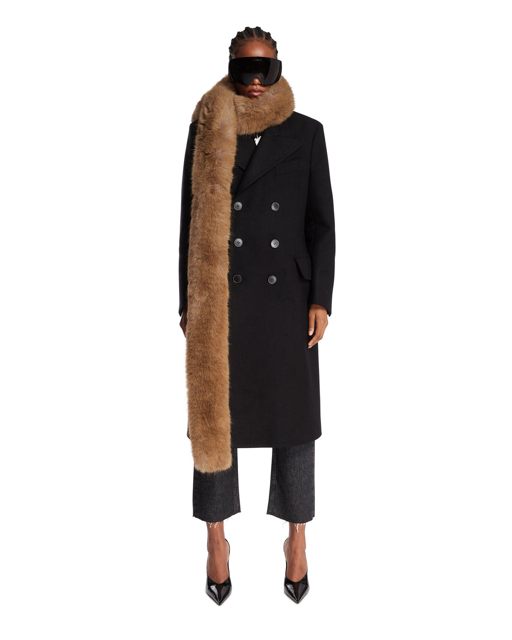 Оригінальна Black Double-Breasted Coat Maison margiela – детальний вид