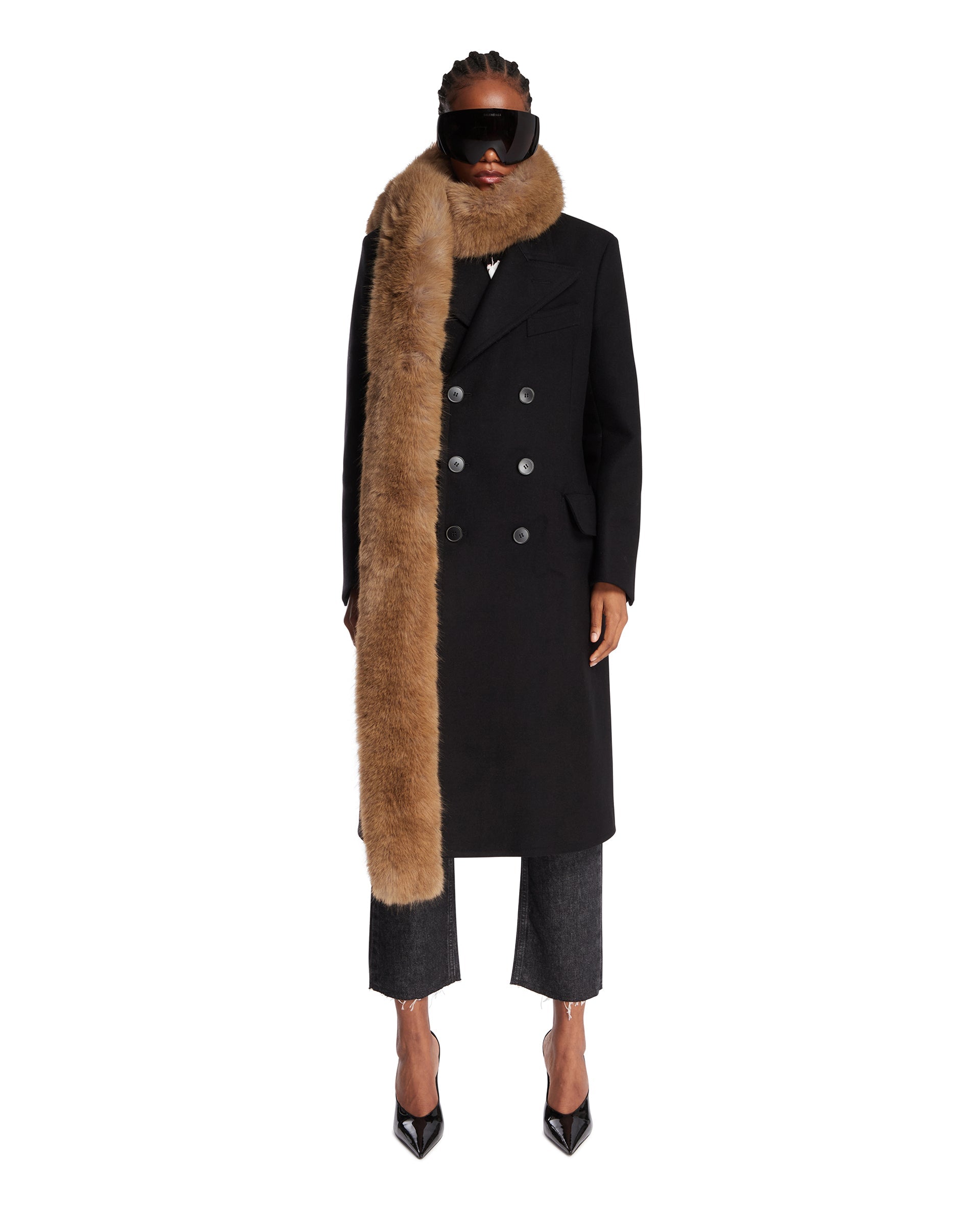 Оригінальна Black Double-Breasted Coat Maison margiela – детальний вид