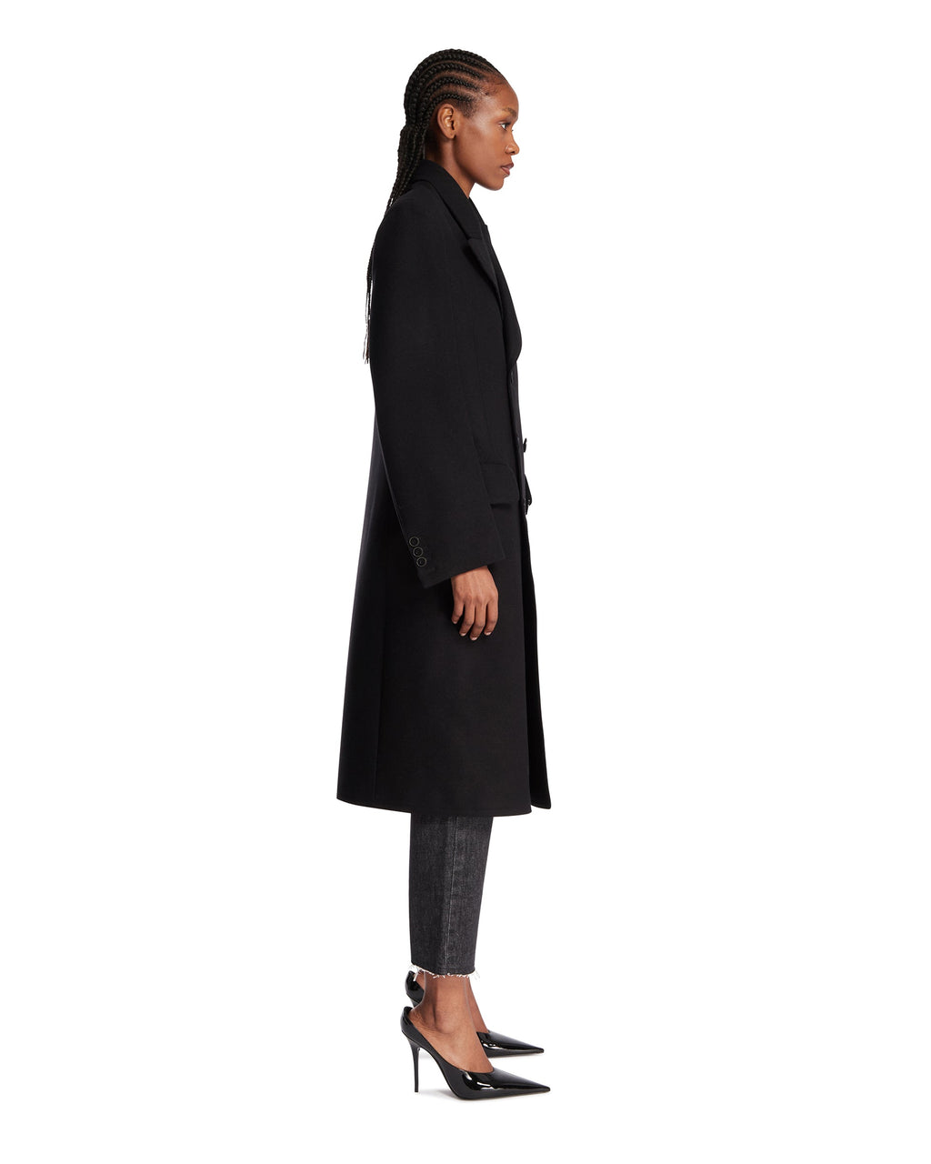 Оригінальна Black Double-Breasted Coat Maison margiela – збільшений вид