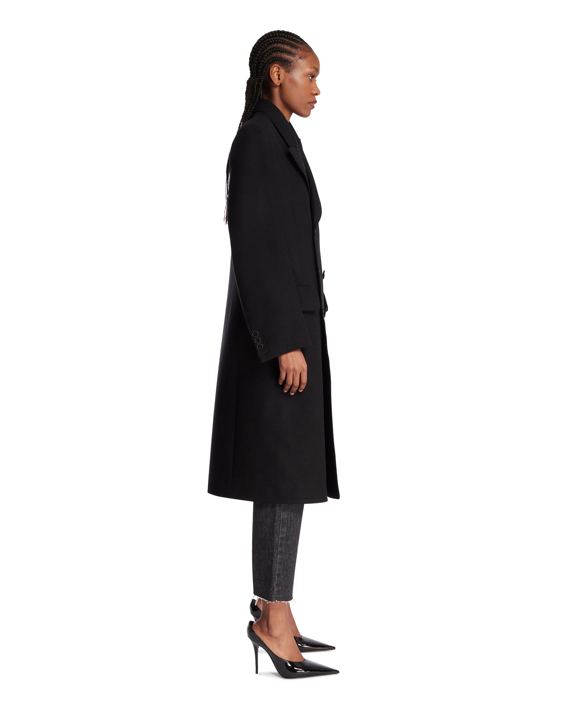 Оригінальна Black Double-Breasted Coat Maison margiela – збільшений вид