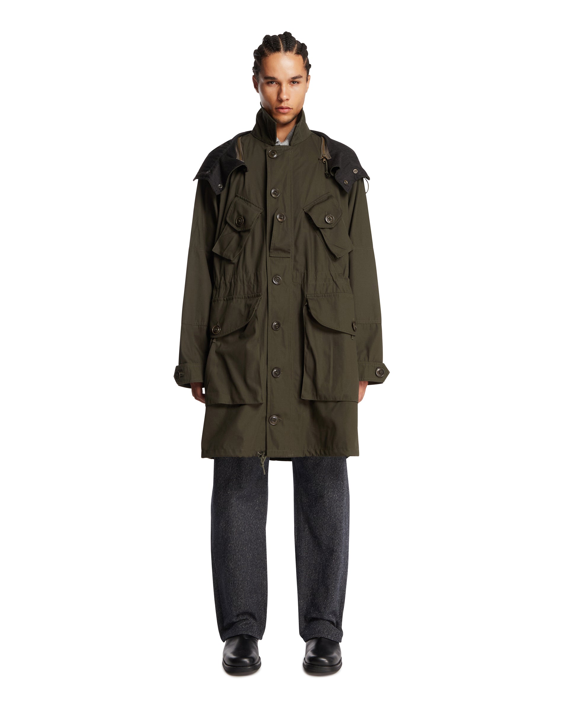 Green Cotton Multi-Pocket Parka Maison margiela оригінал – Купити в Україні – боковий вид