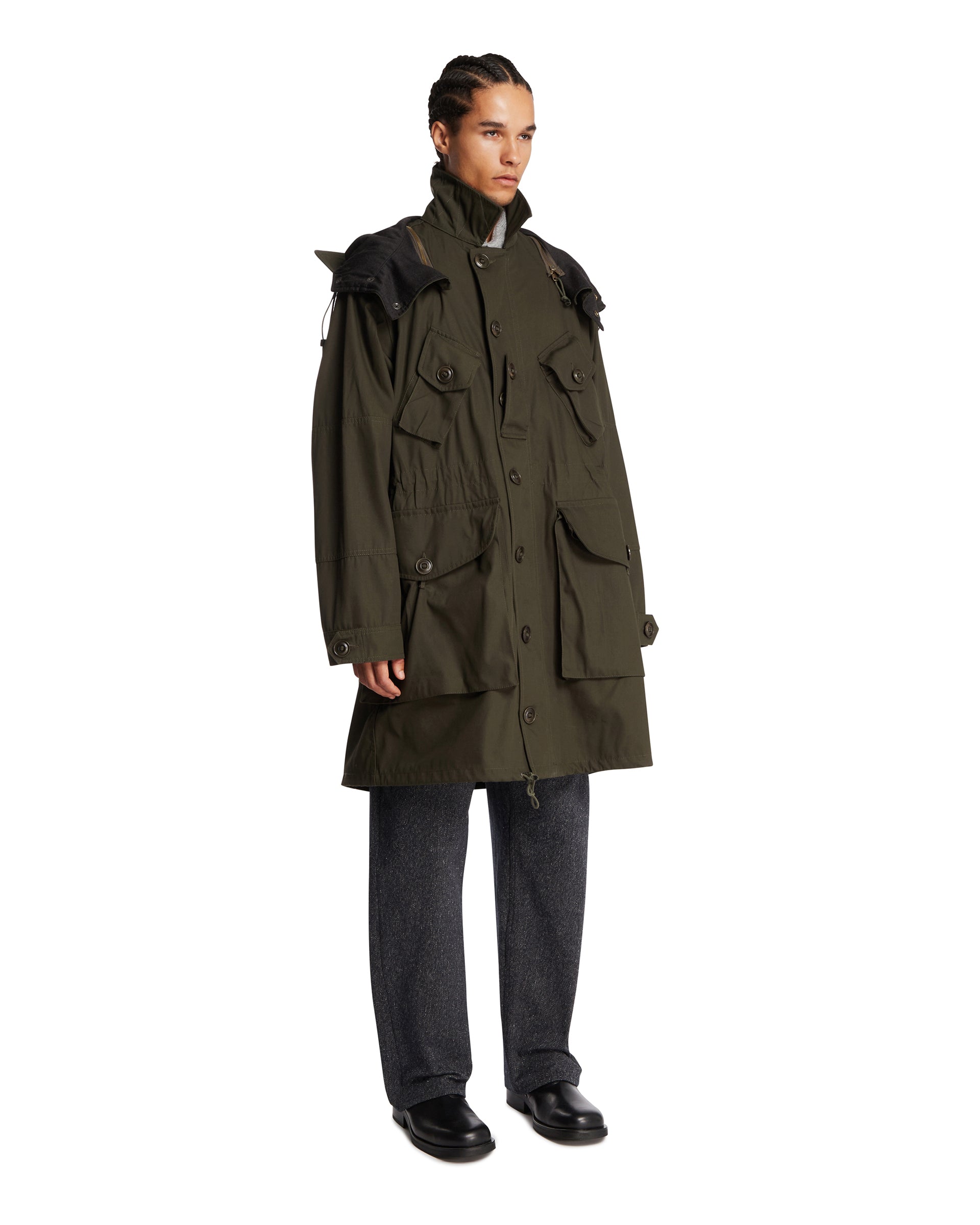 Green Cotton Multi-Pocket Parka Maison margiela оригінал – Купити в Україні – вид ззаду