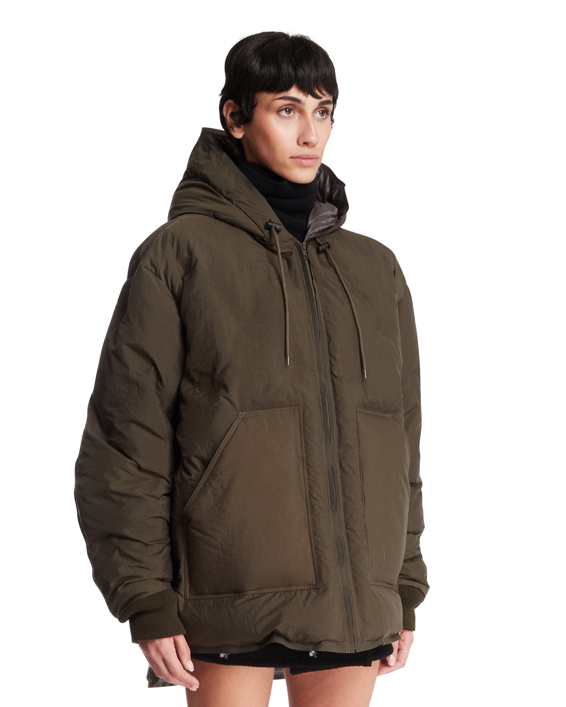 Green Hooded Padded Jacket Maison margiela – Гарантія оригінальності – вид ззаду