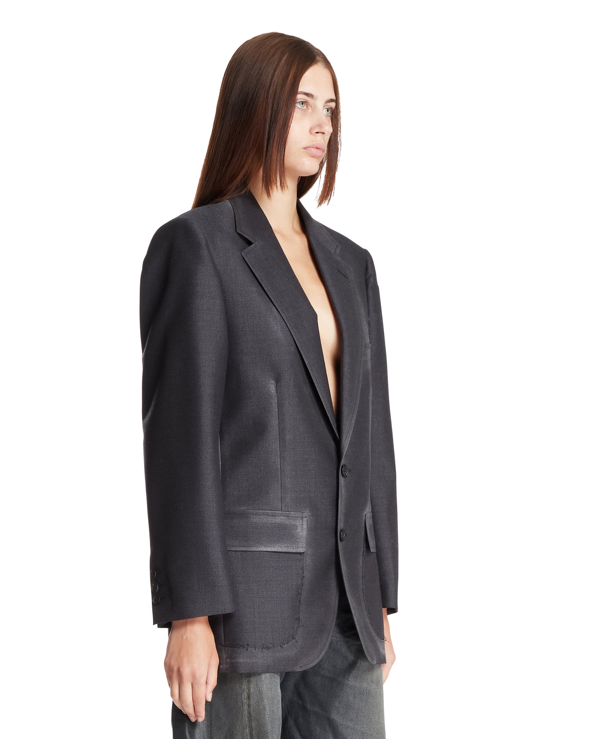 Gray Single-Breasted Blazer Maison margiela – Гарантія оригінальності – вид ззаду