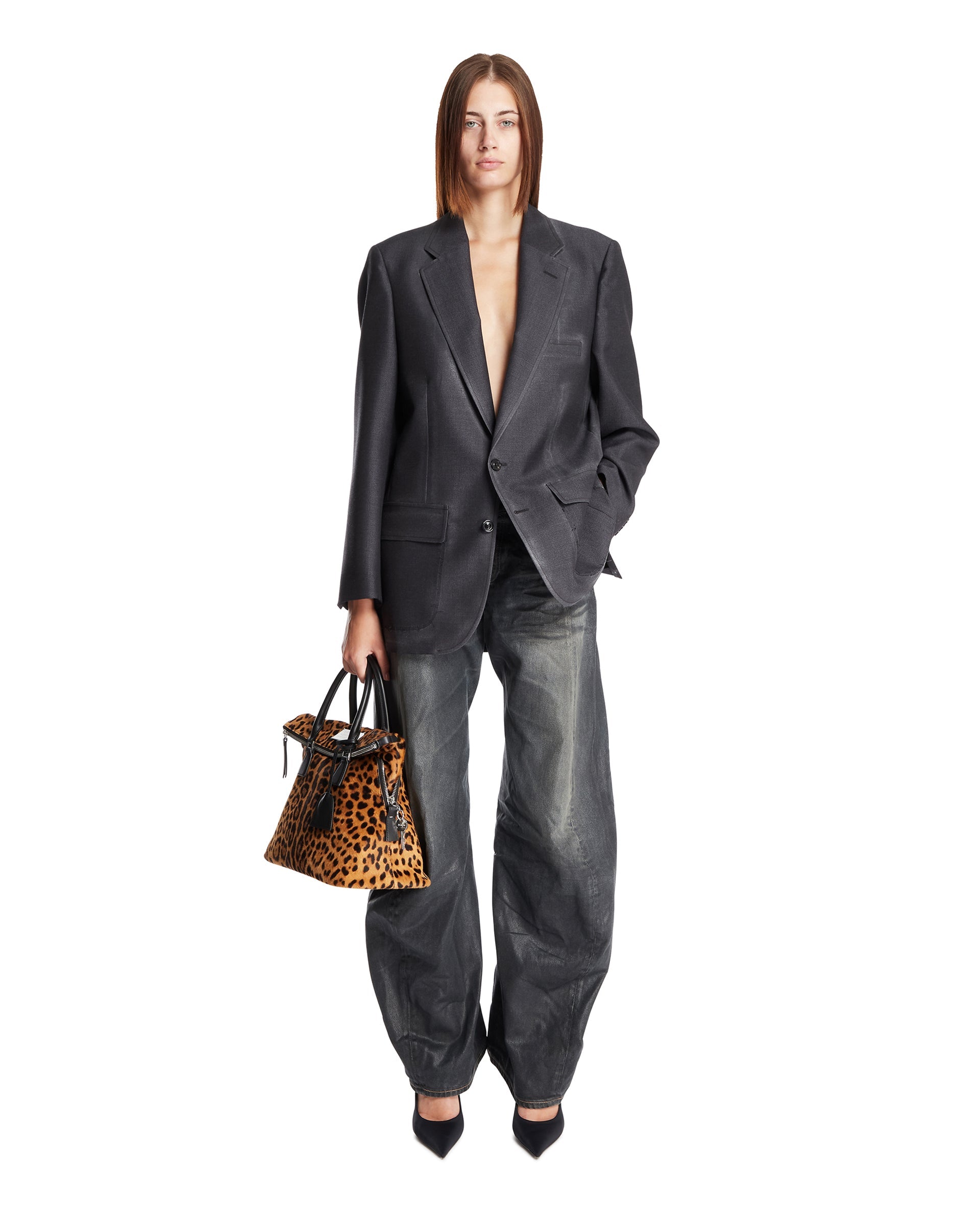 Gray Single-Breasted Blazer Maison margiela – Гарантія оригінальності – детальний вид