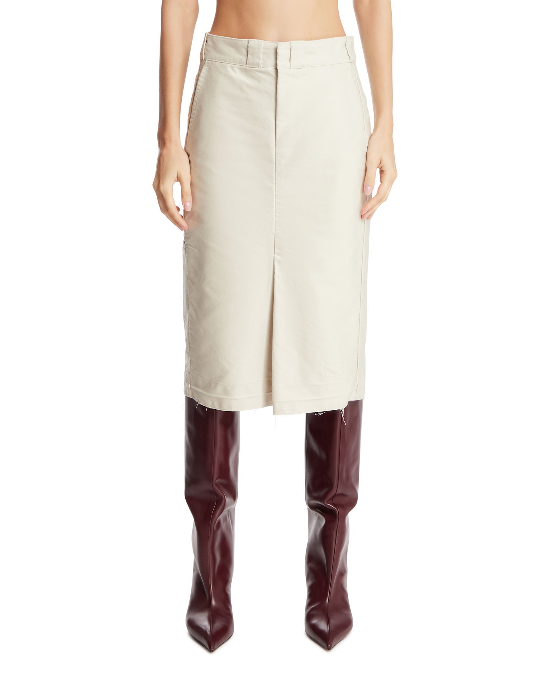 Оригінальна White MIDI Chino Skirt Maison margiela – боковий вид