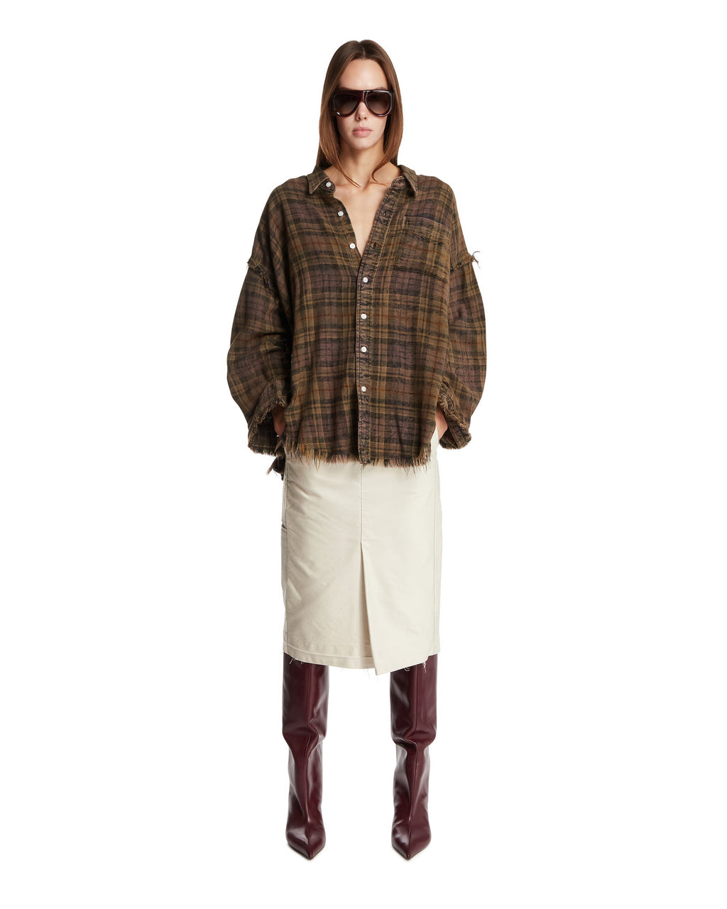 Оригінальна White MIDI Chino Skirt Maison margiela – детальний вид