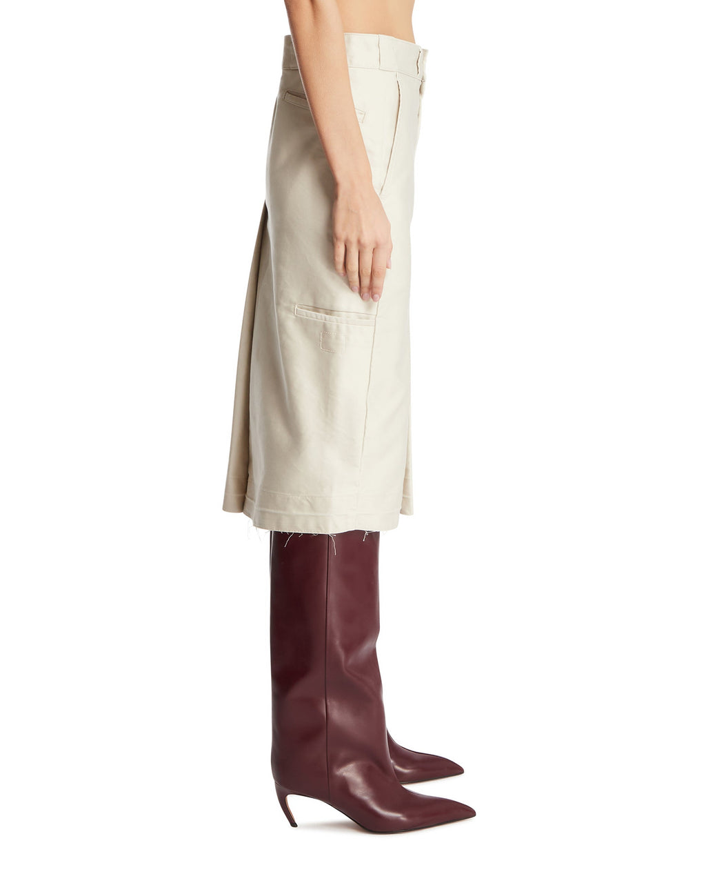 Оригінальна White MIDI Chino Skirt Maison margiela – збільшений вид