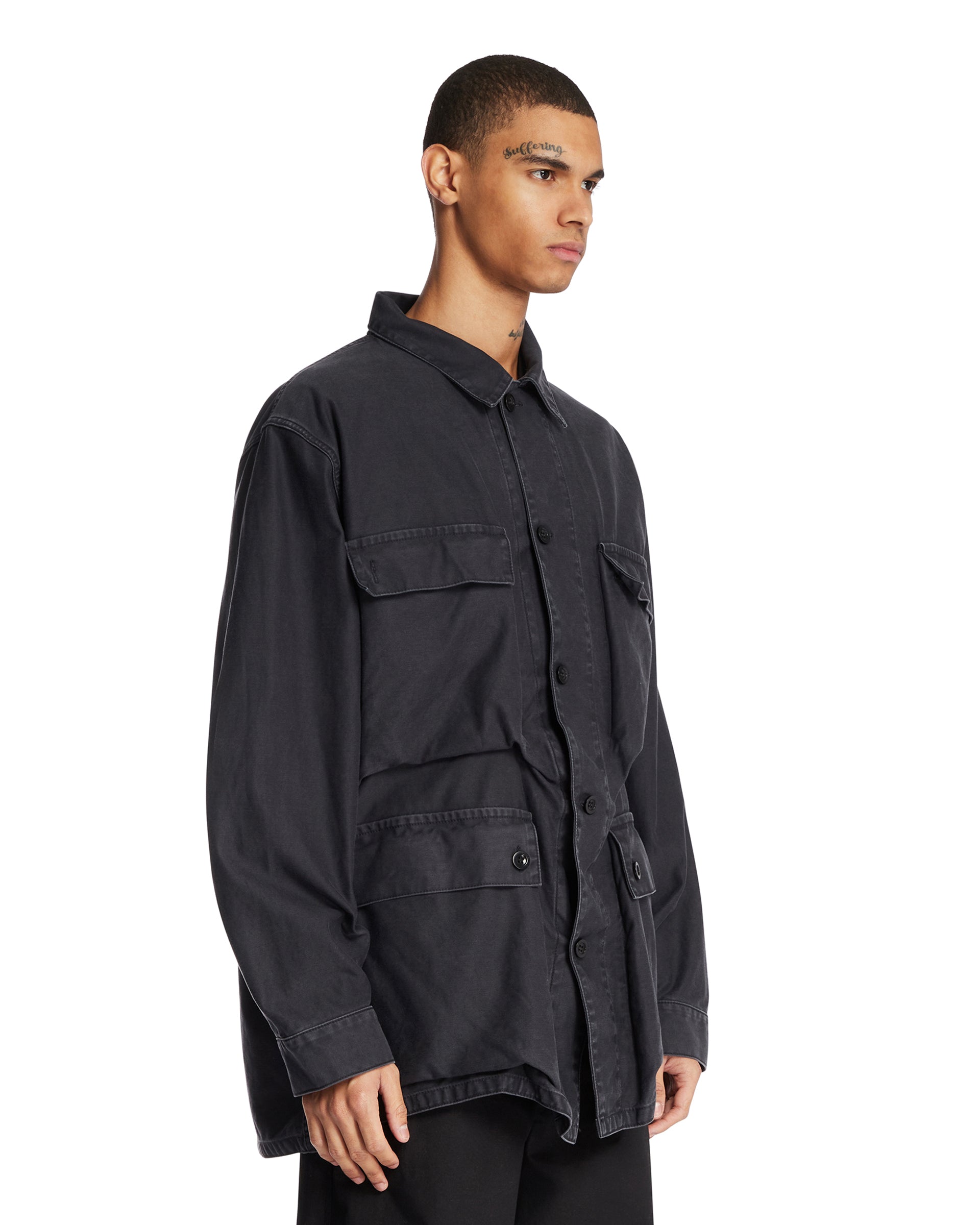 Blue Cotton Caban Jacket Maison margiela оригінал – Купити в Україні – вид ззаду