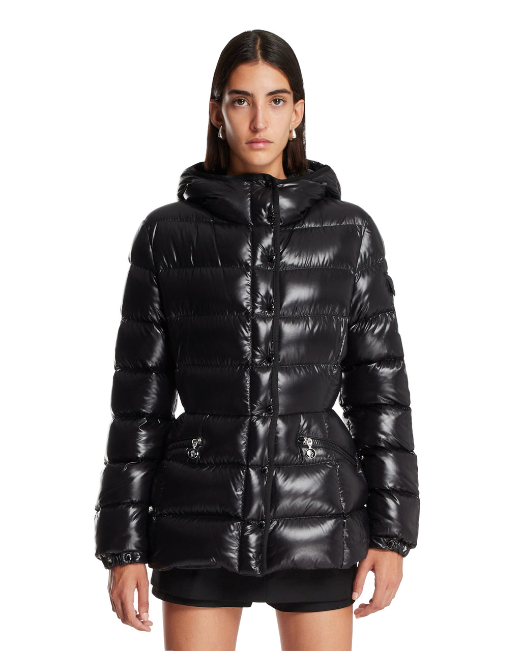 Black Barante Short Down Jacket Moncler – Гарантія оригінальності – боковий вид