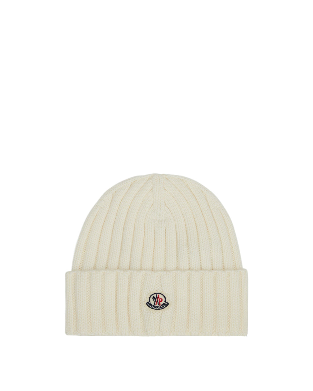 Оригінальна White Wool Beanie Moncler – боковий вид
