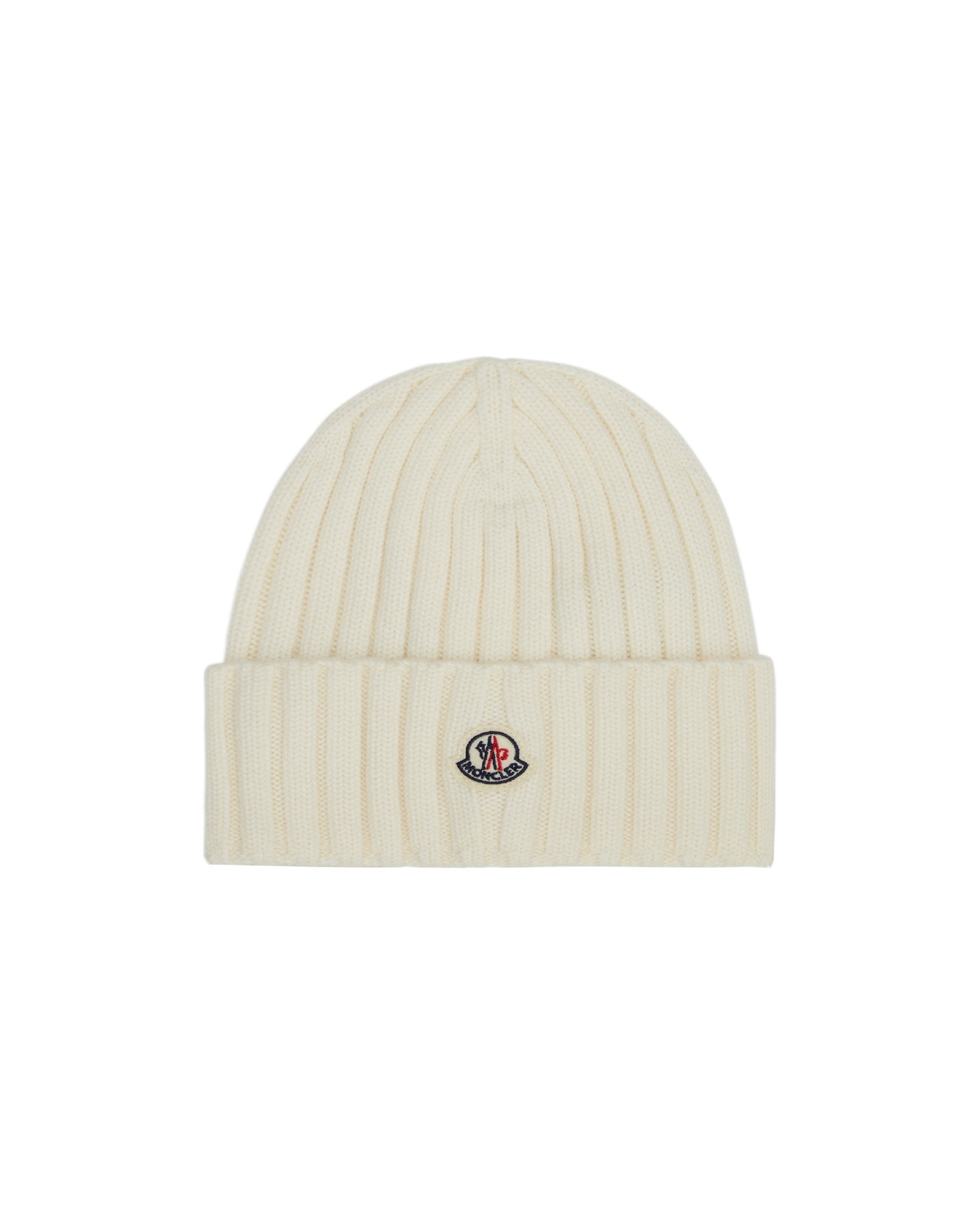 Оригінальна White Wool Beanie Moncler – вид ззаду