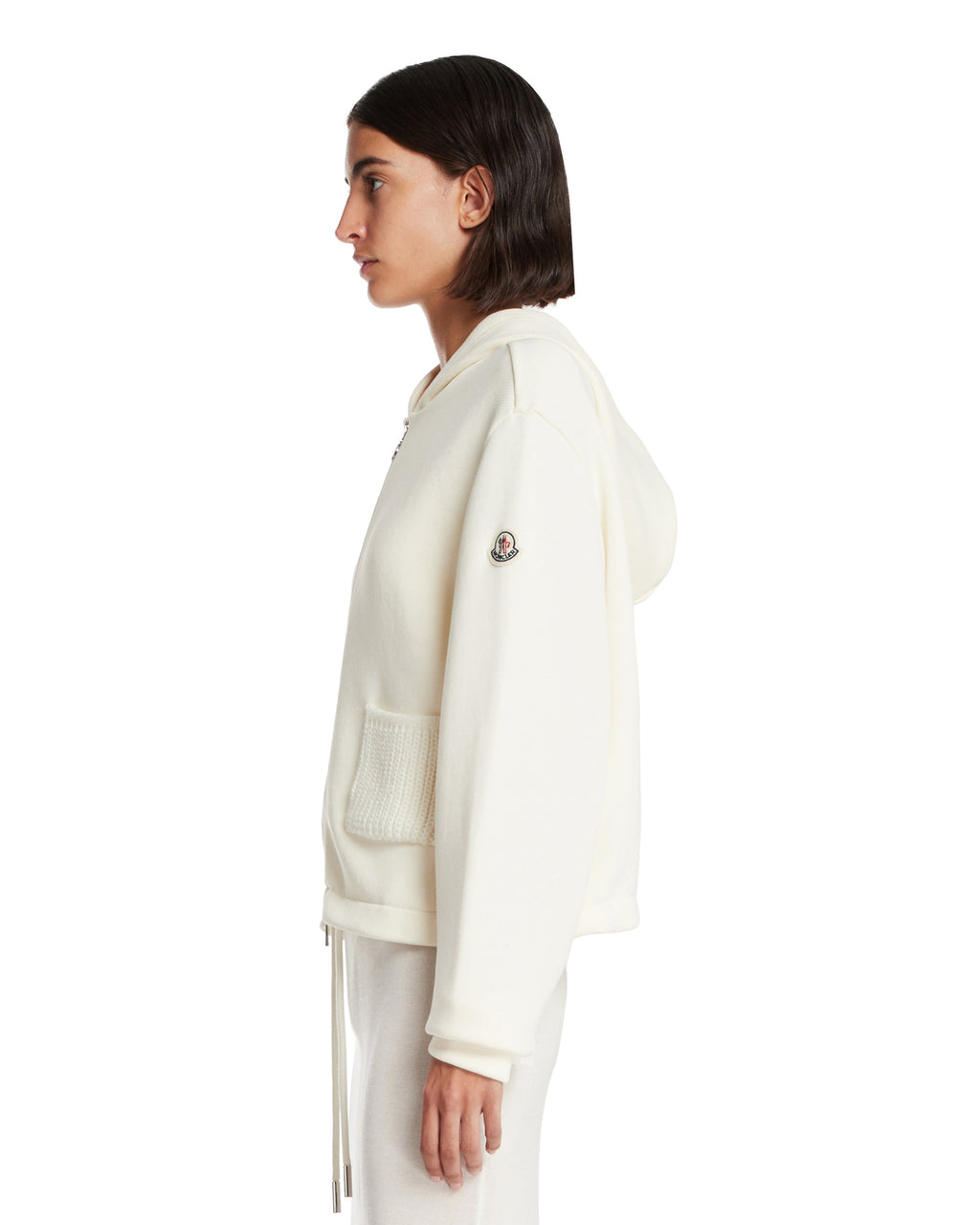 White Zip Hoodie Moncler – Гарантія оригінальності – збільшений вид