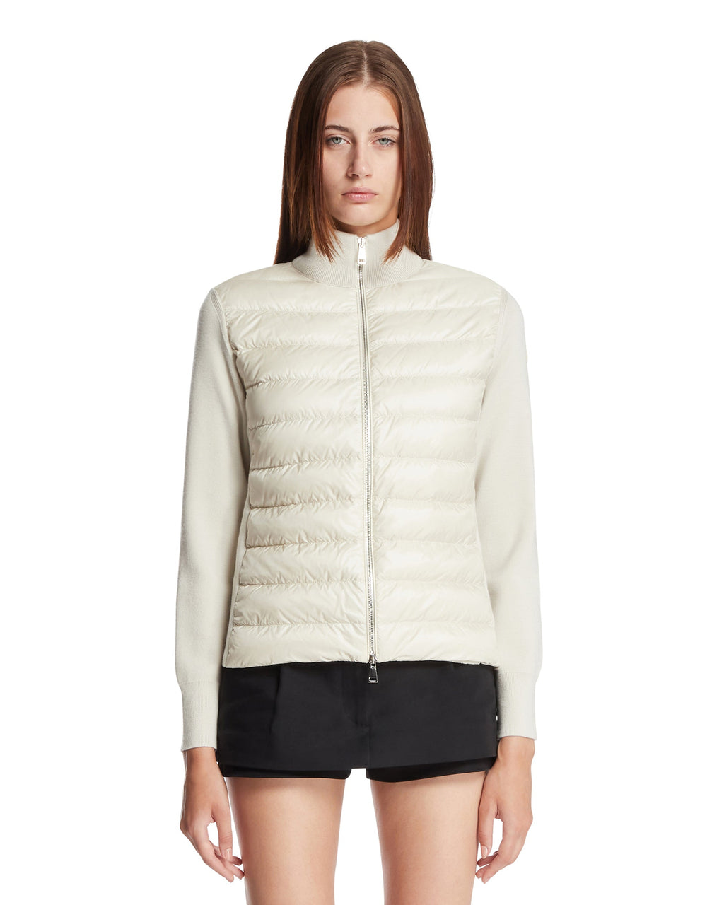 Оригінальна Beige Padded Cardigan Moncler – боковий вид