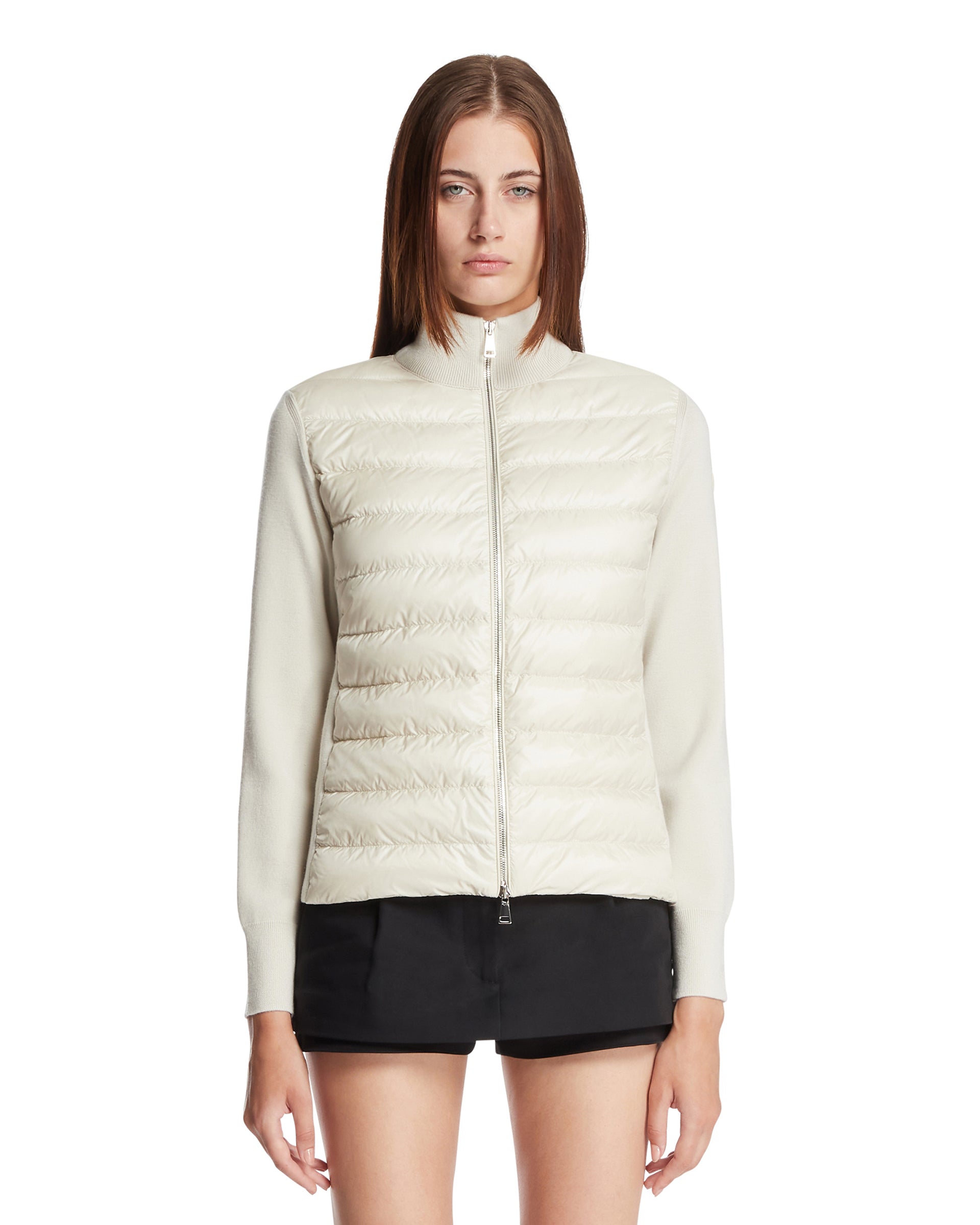 Оригінальна Beige Padded Cardigan Moncler – боковий вид