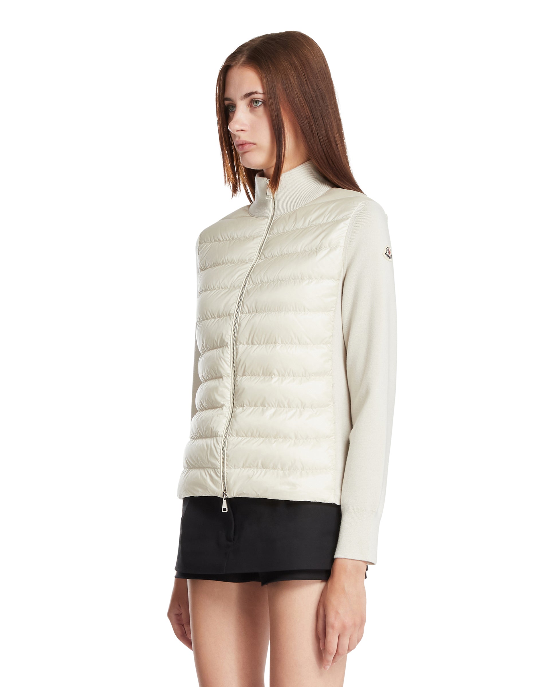 Оригінальна Beige Padded Cardigan Moncler – вид ззаду