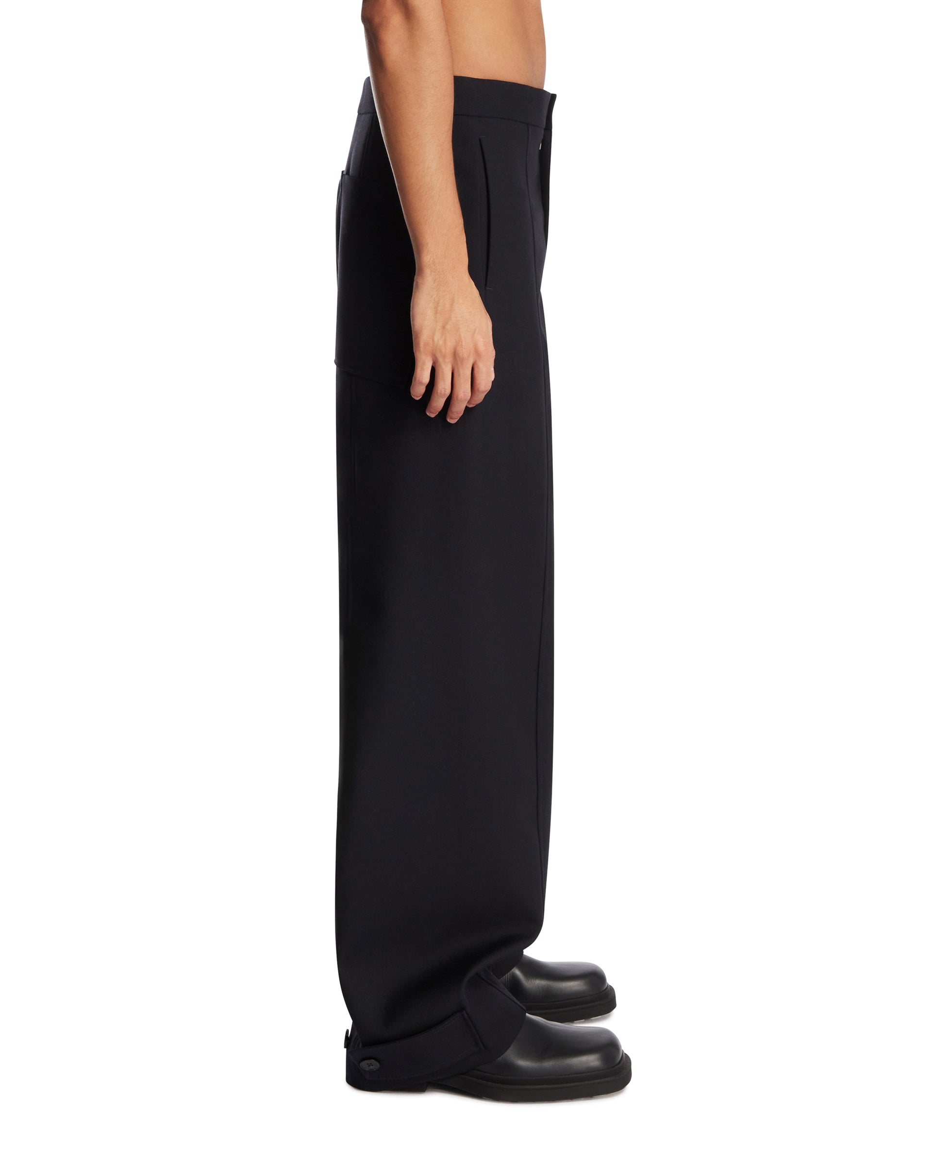 X Jil Sander Blue Wool Tailored Trousers Moncler – Гарантія оригінальності – збільшений вид