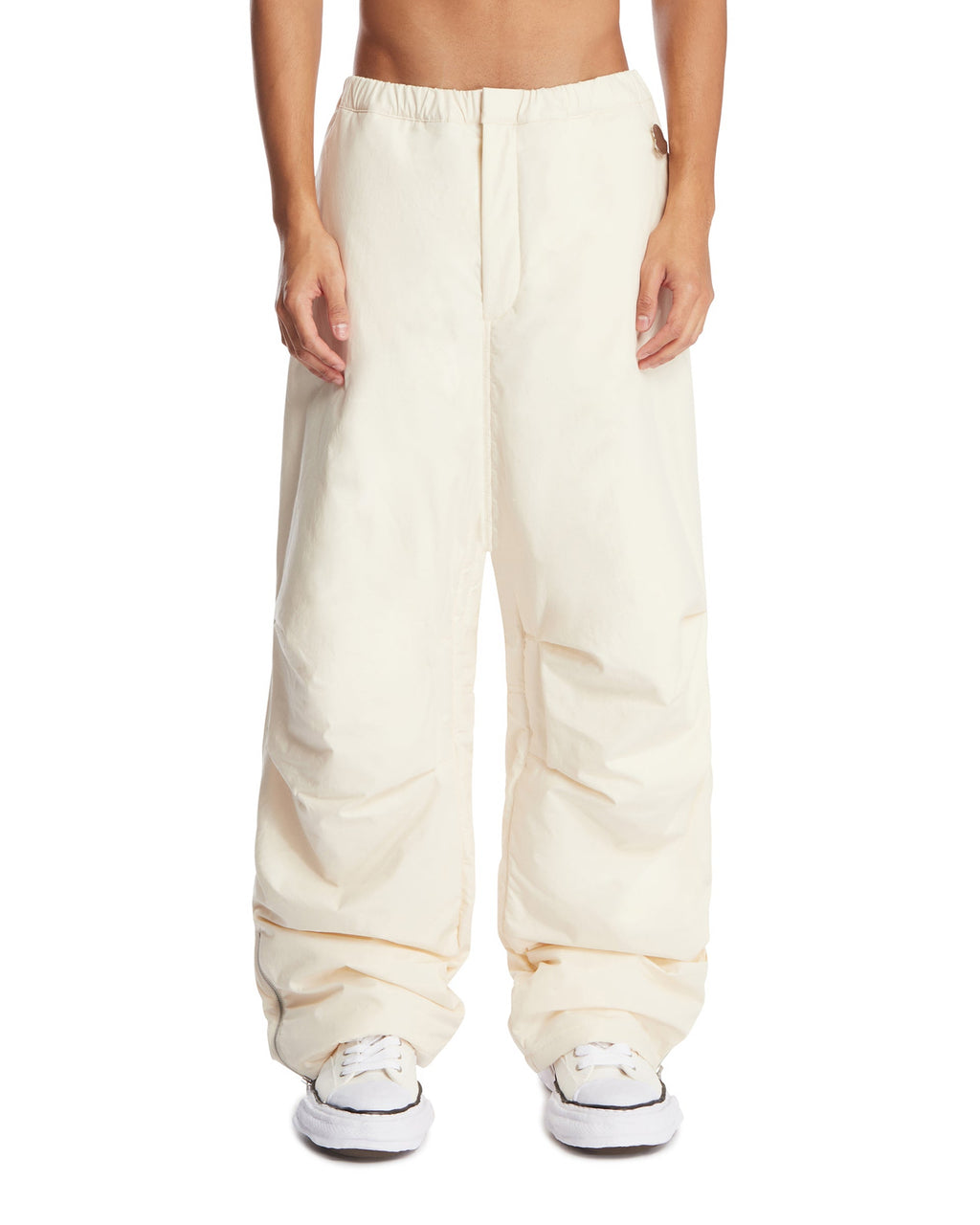 X Jil Sander White Padded Trousers Moncler – Гарантія оригінальності – боковий вид