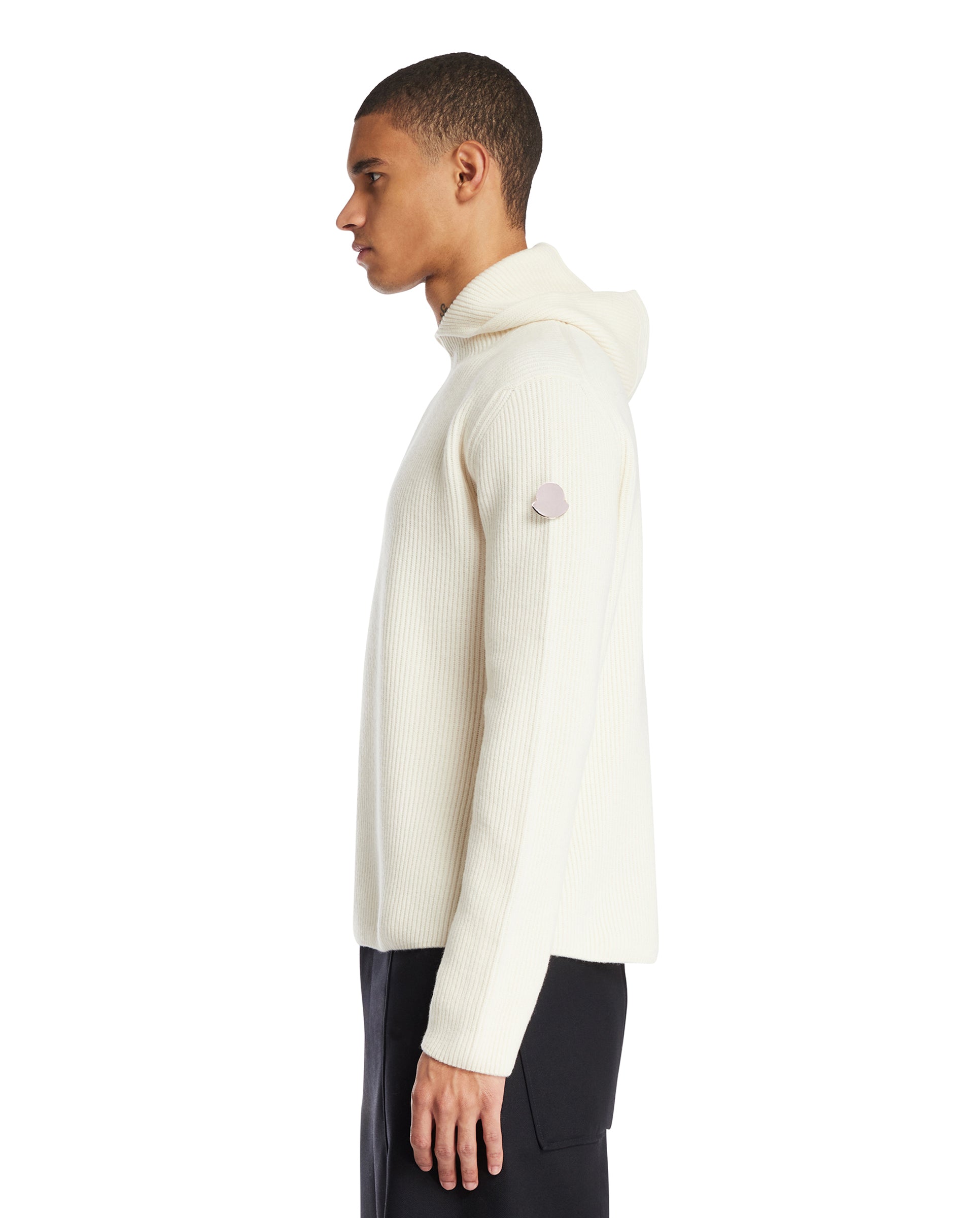 X Jil Sander White Wool Sweater Moncler – Гарантія оригінальності – вид ззаду