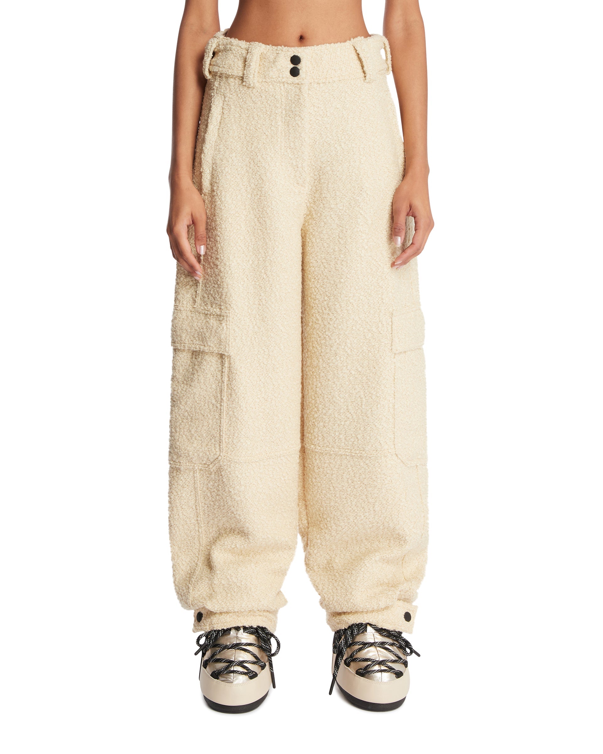 Ivory Wool Cargo Pants Moncler оригінал – Купити в Україні – боковий вид