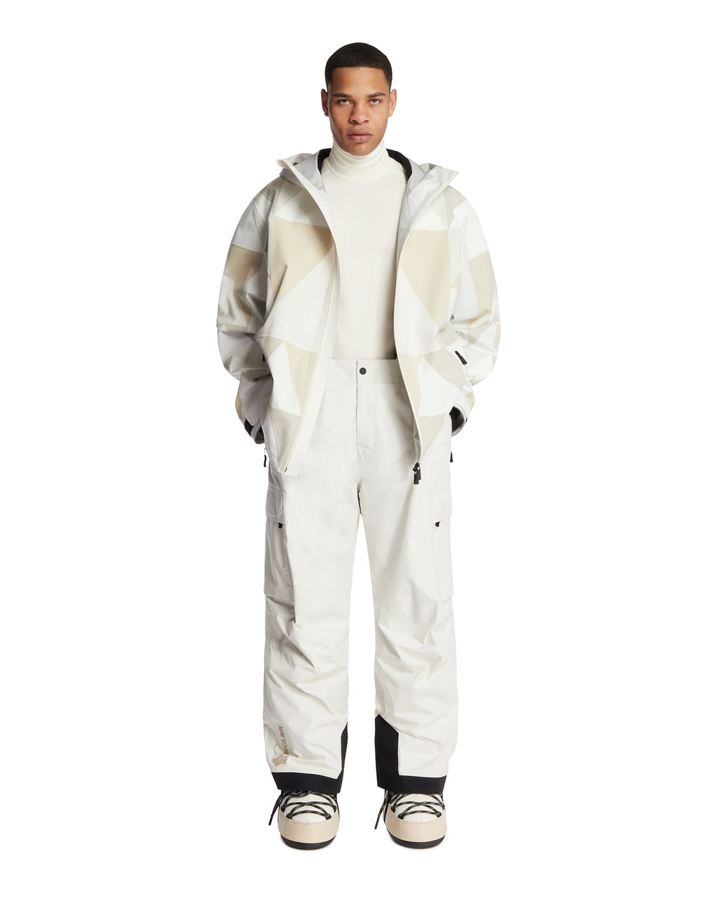 White Padded Gore-Tex Ski Overalls Moncler – Гарантія оригінальності – детальний вид