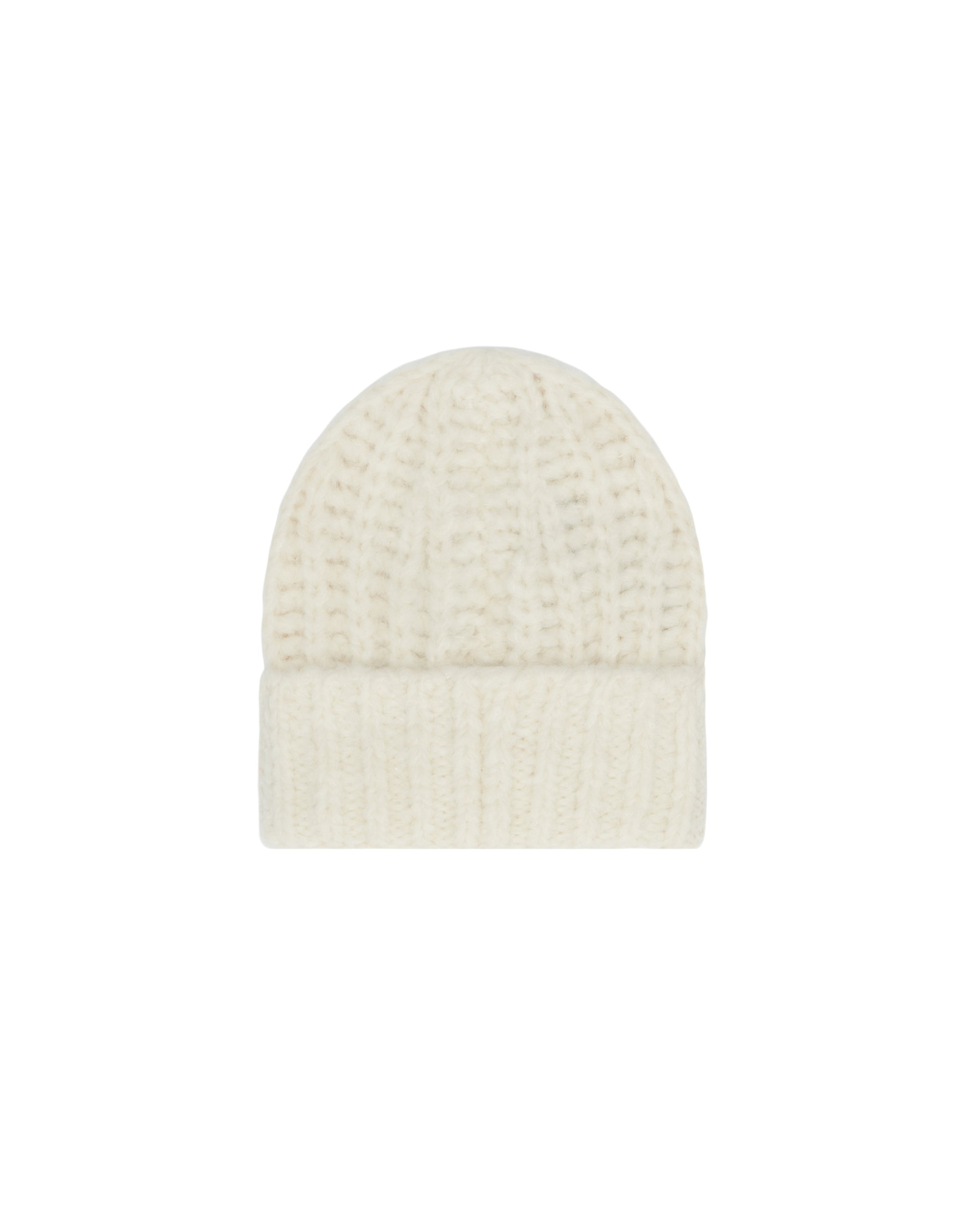 White Ribbed Beanie Moncler – Гарантія оригінальності – детальний вид