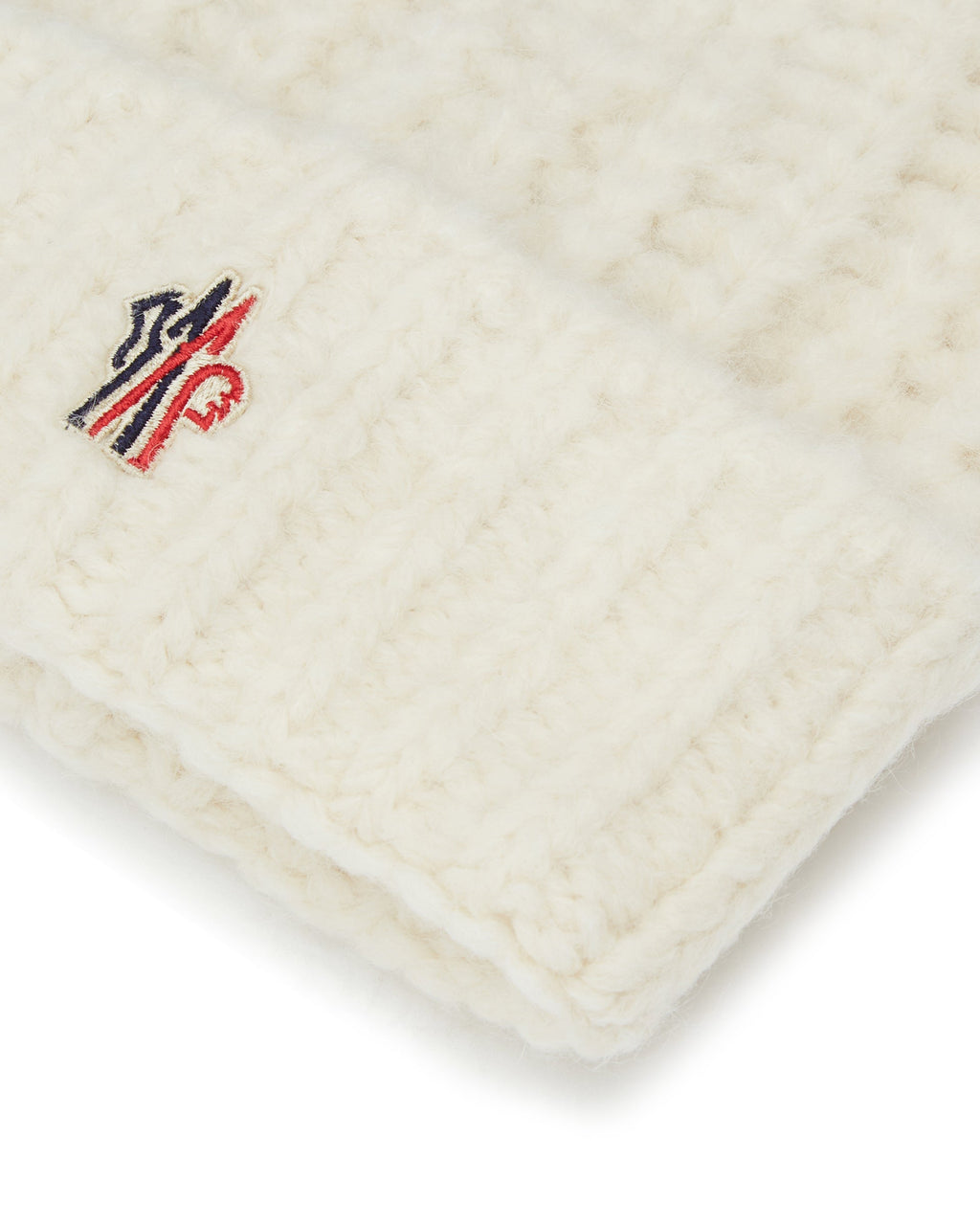 White Ribbed Beanie Moncler – Гарантія оригінальності – збільшений вид
