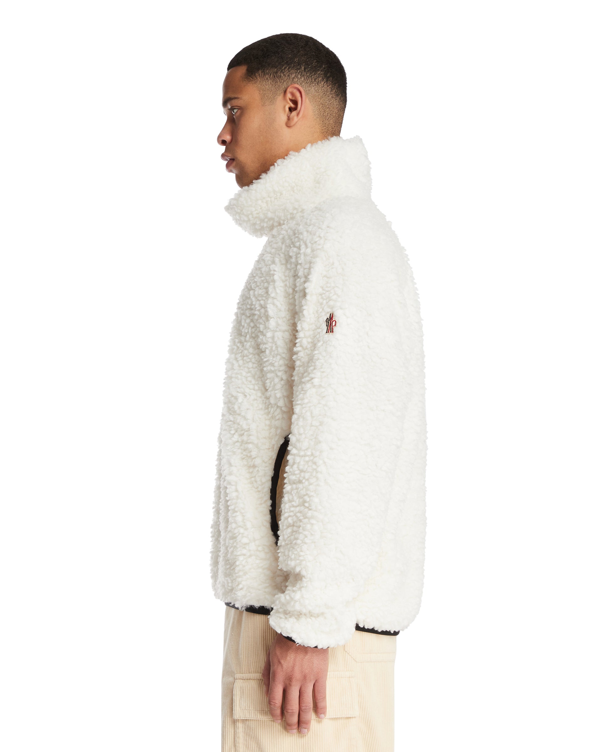 White Teddy Turtleneck Sweatshirt Moncler – Гарантія оригінальності – збільшений вид