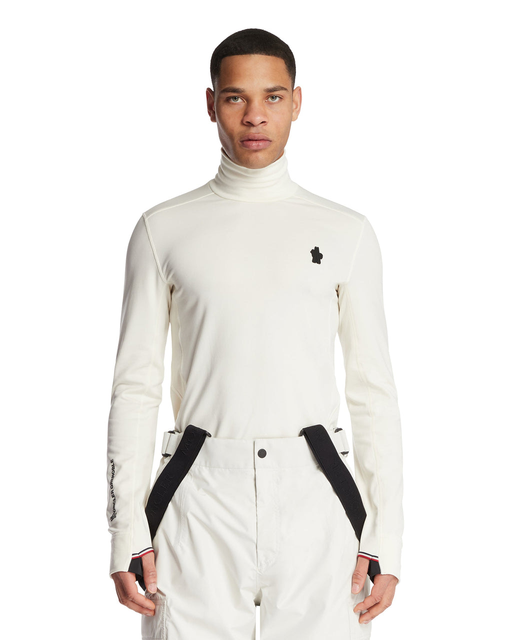 Оригінальна White Polartec Turtleneck Moncler – боковий вид