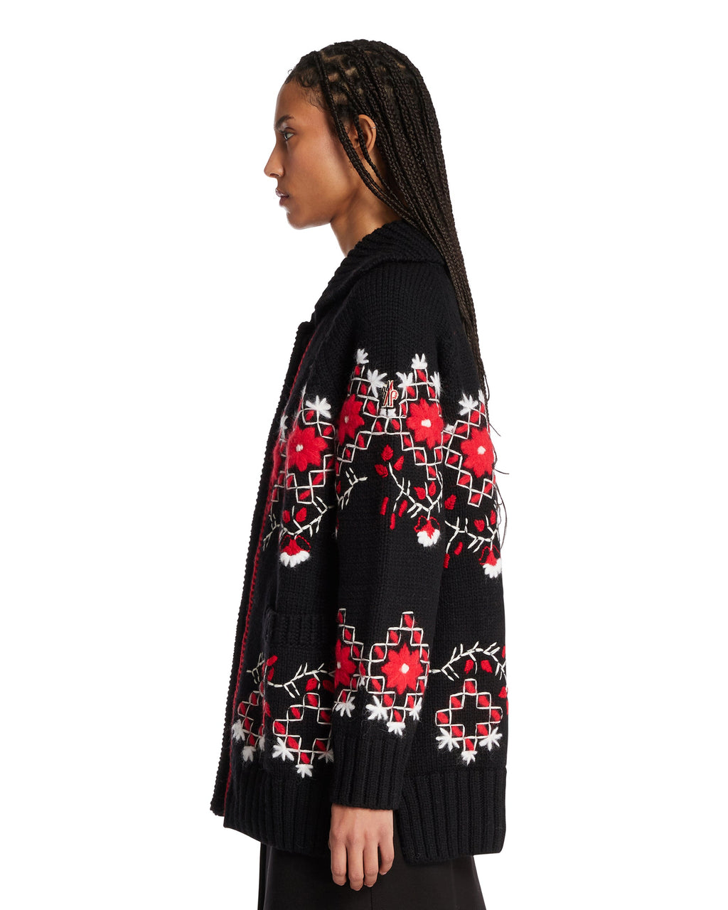 Black Embroidered Wool Cardigan Moncler оригінал – Купити в Україні – збільшений вид