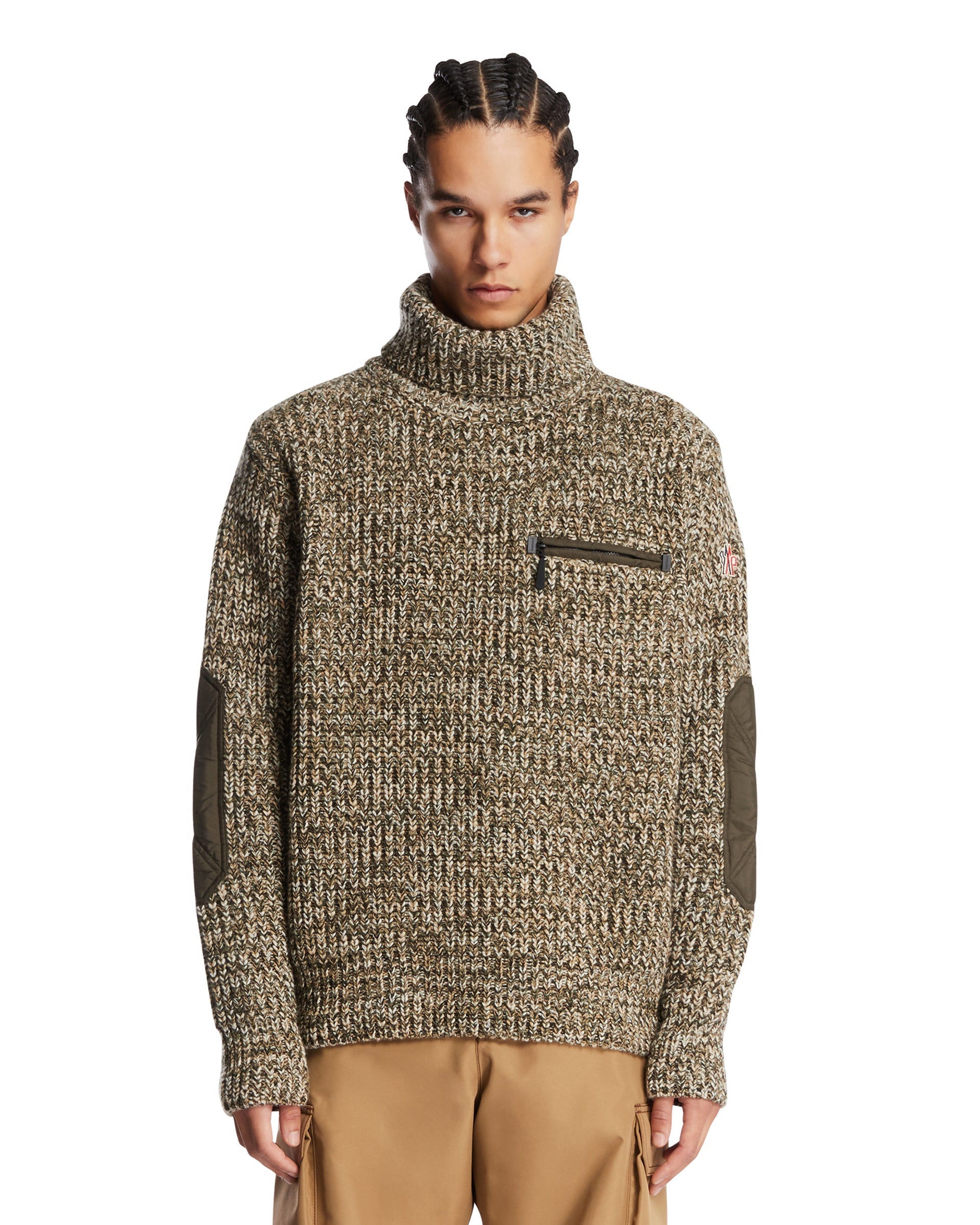 Green Pullover With Elbow Patches Moncler оригінал – Купити в Україні – боковий вид
