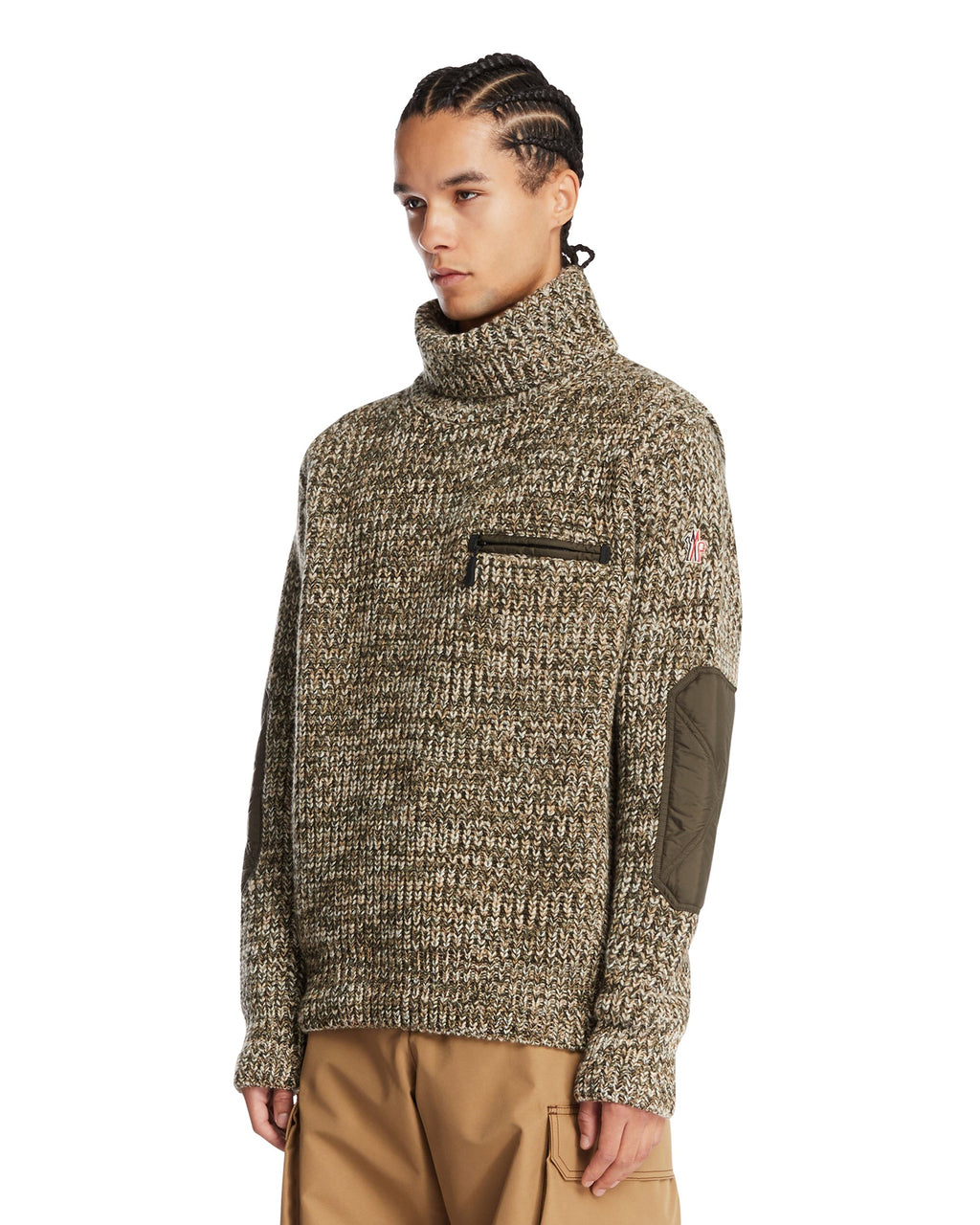 Green Pullover With Elbow Patches Moncler оригінал – Купити в Україні – вид ззаду