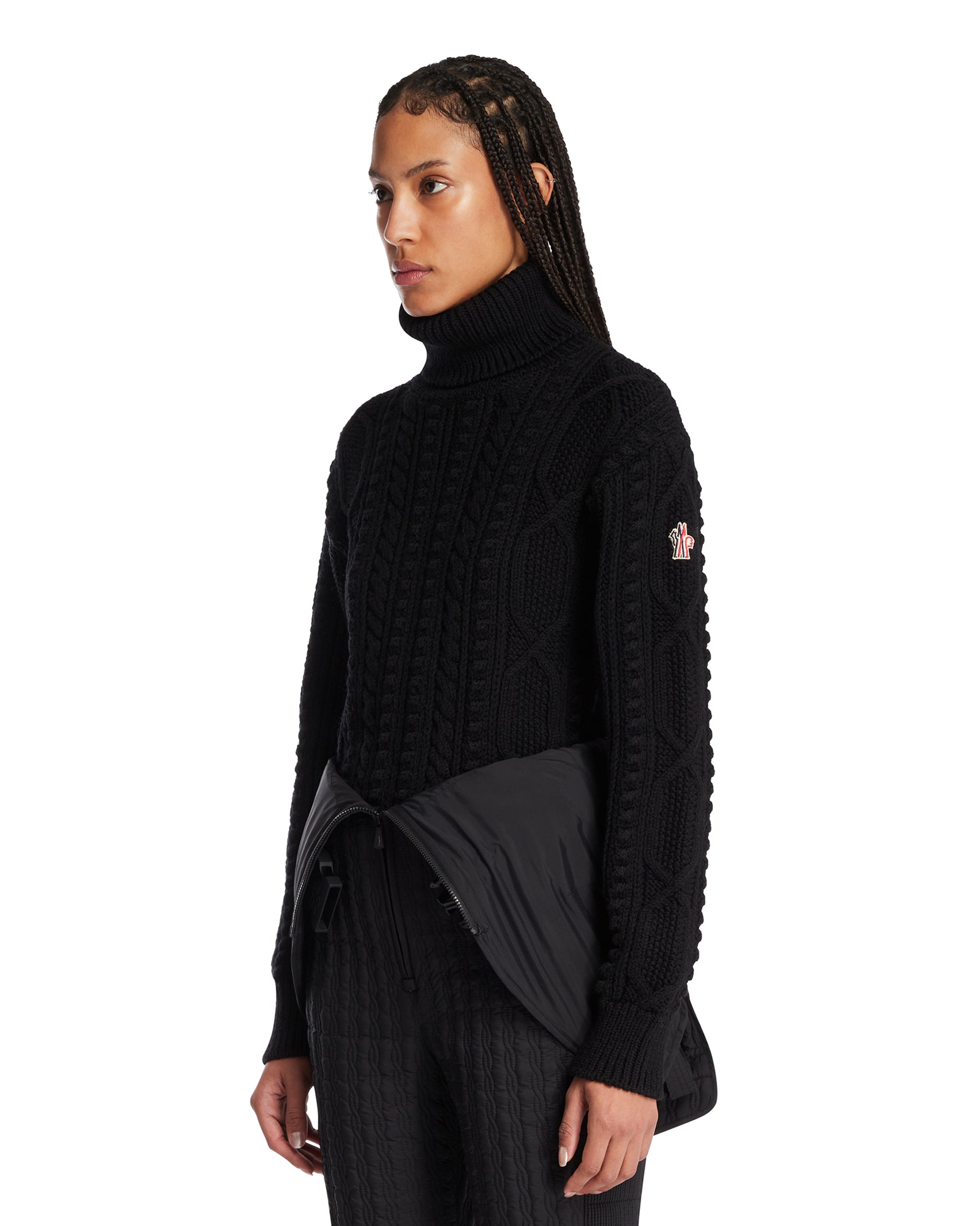 Оригінальна Black Wool Turtleneck Sweater Moncler – вид ззаду