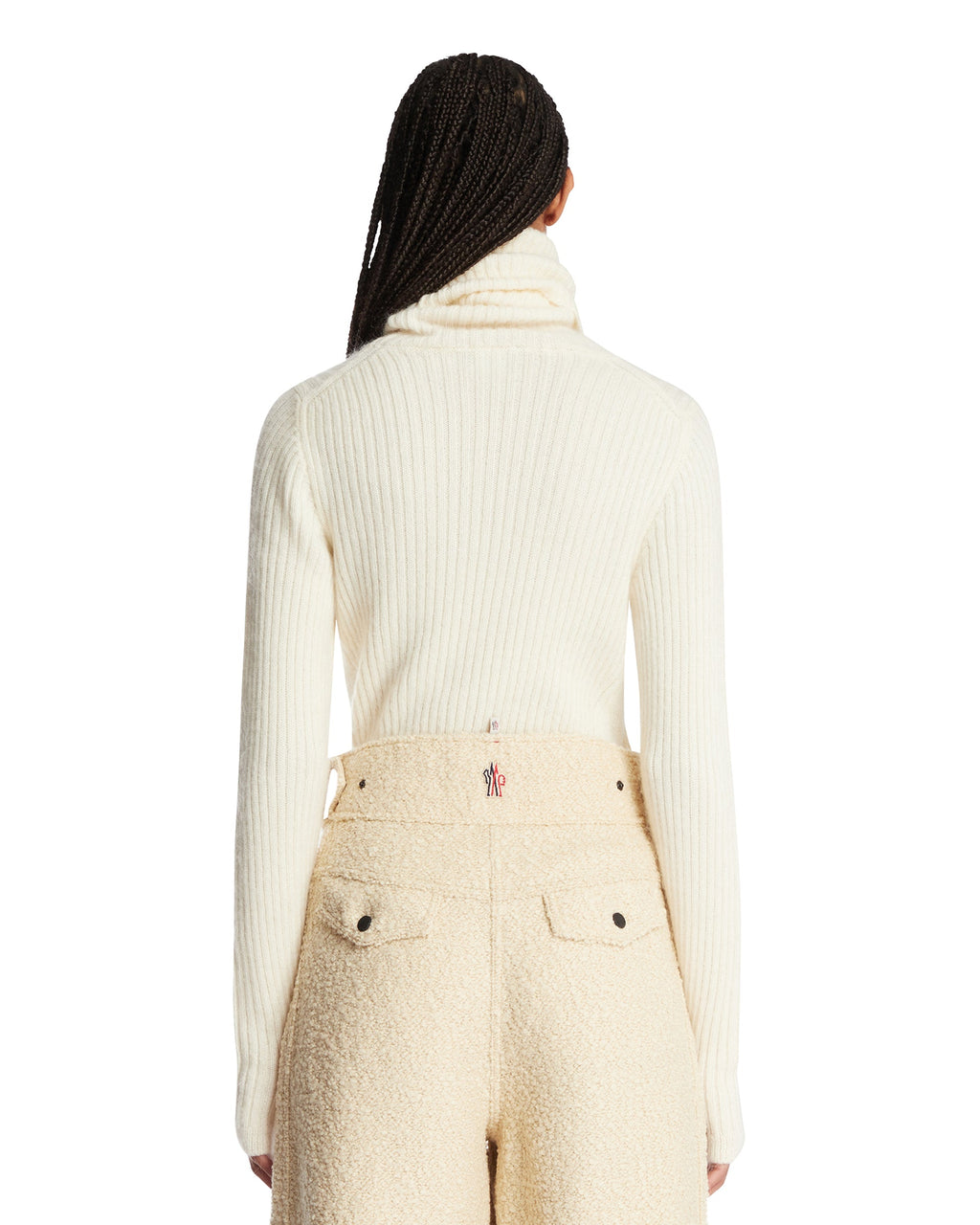 White Ribbed Wool Sweater Moncler оригінал – Купити в Україні – збільшений вид