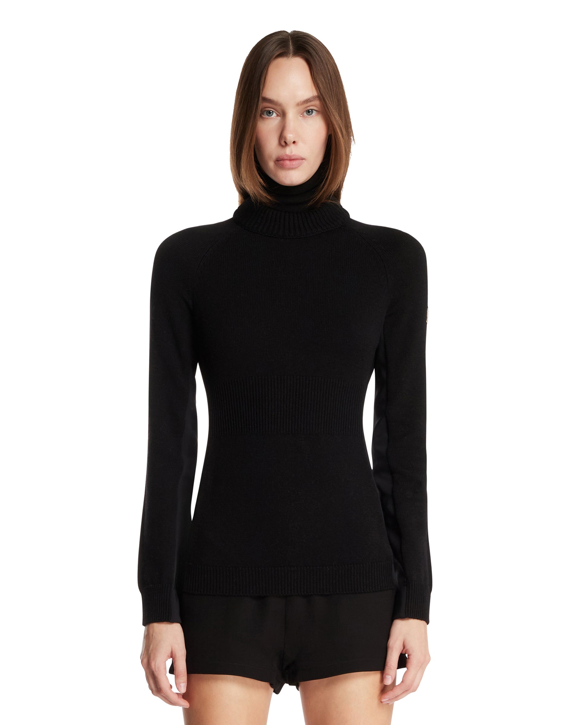 Оригінальна Black Turtleneck Wool Sweater Moncler – боковий вид