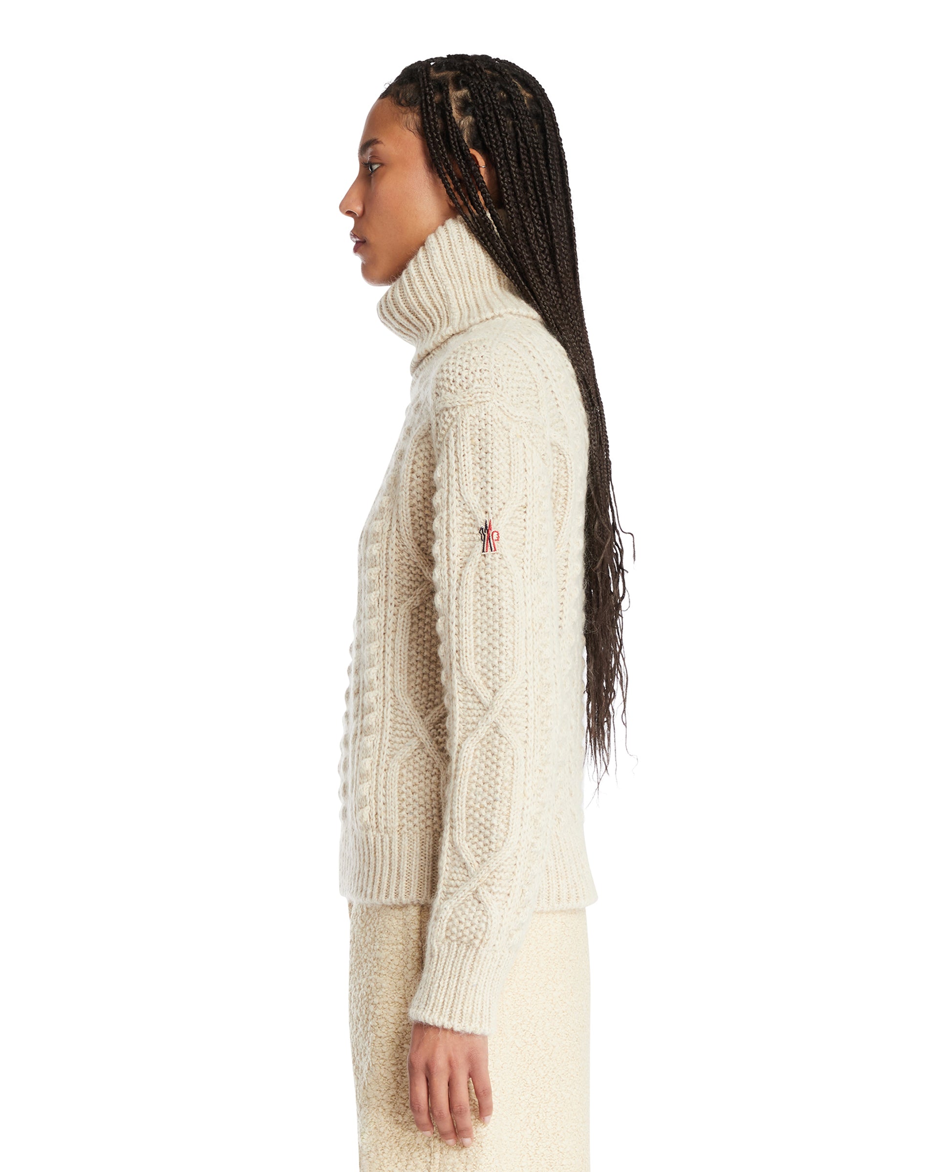 Оригінальна Ivory Wool Turtleneck Sweater Moncler – збільшений вид - MONCLER