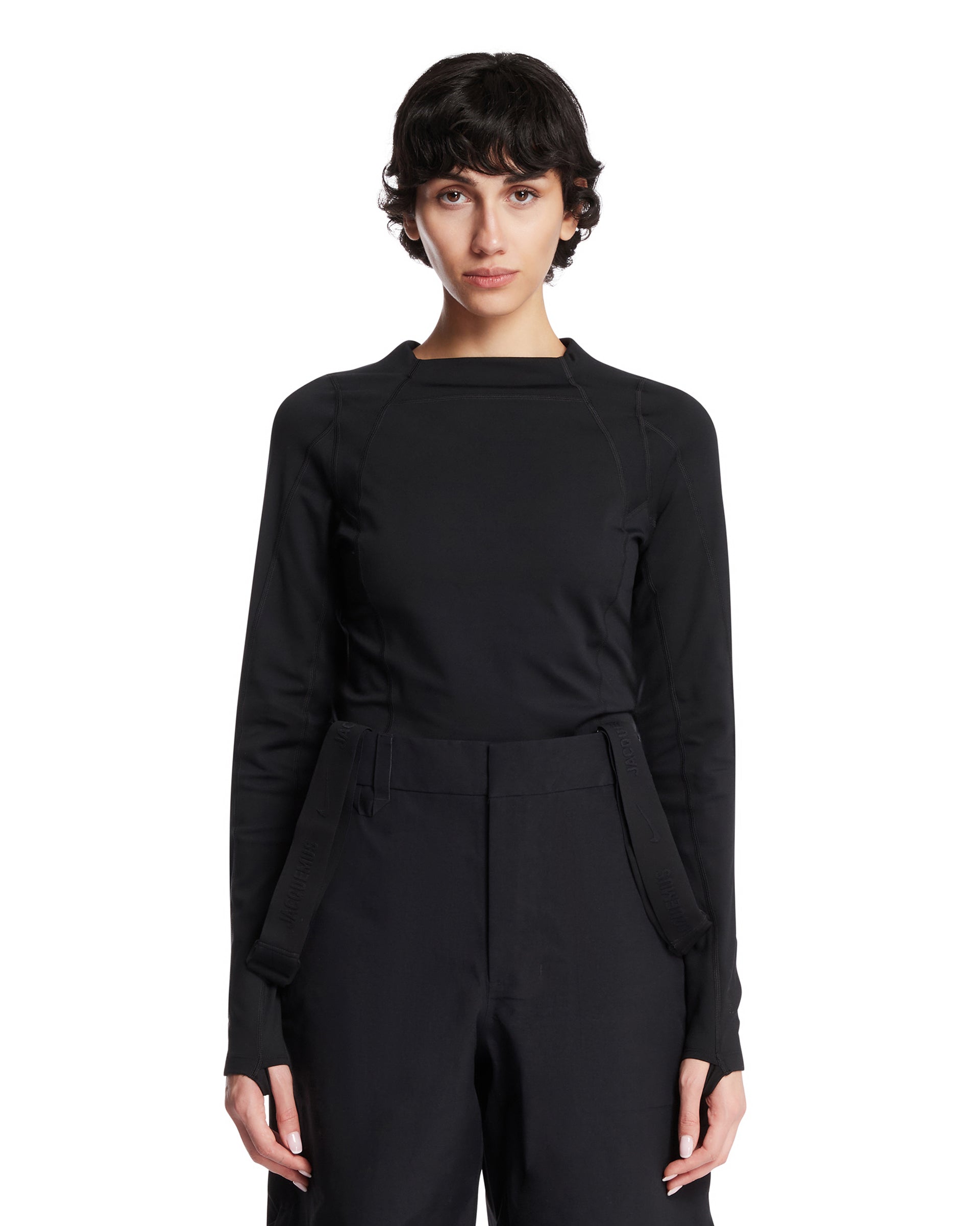 Black Turtleneck Top Nike оригінал – Купити в Україні – боковий вид