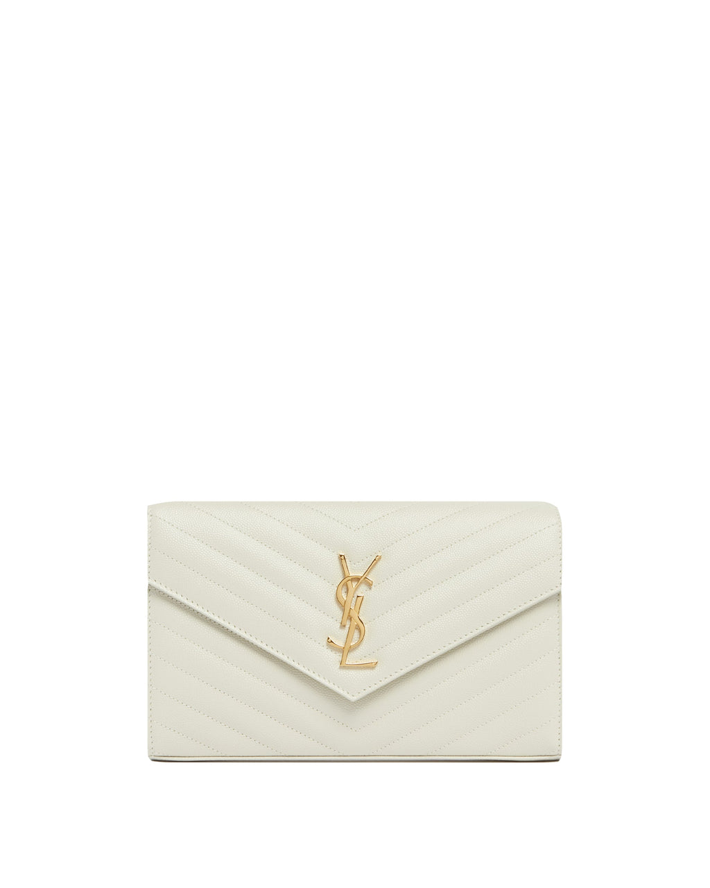 White Classic Cassandre Chain Wallet Saint laurent оригінал – Купити в Україні – боковий вид