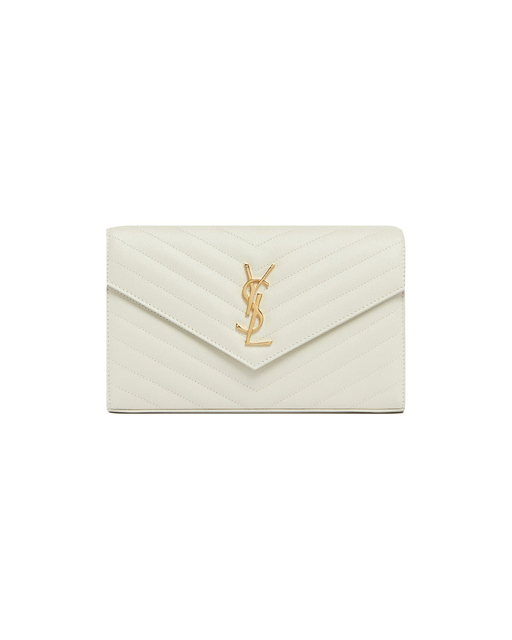 White Classic Cassandre Chain Wallet Saint laurent оригінал – Купити в Україні – вид ззаду