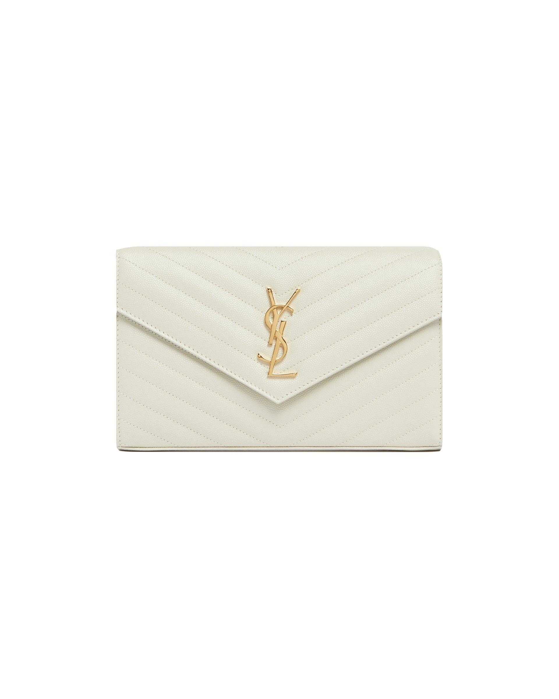 White Classic Cassandre Chain Wallet Saint laurent оригінал – Купити в Україні – вид ззаду