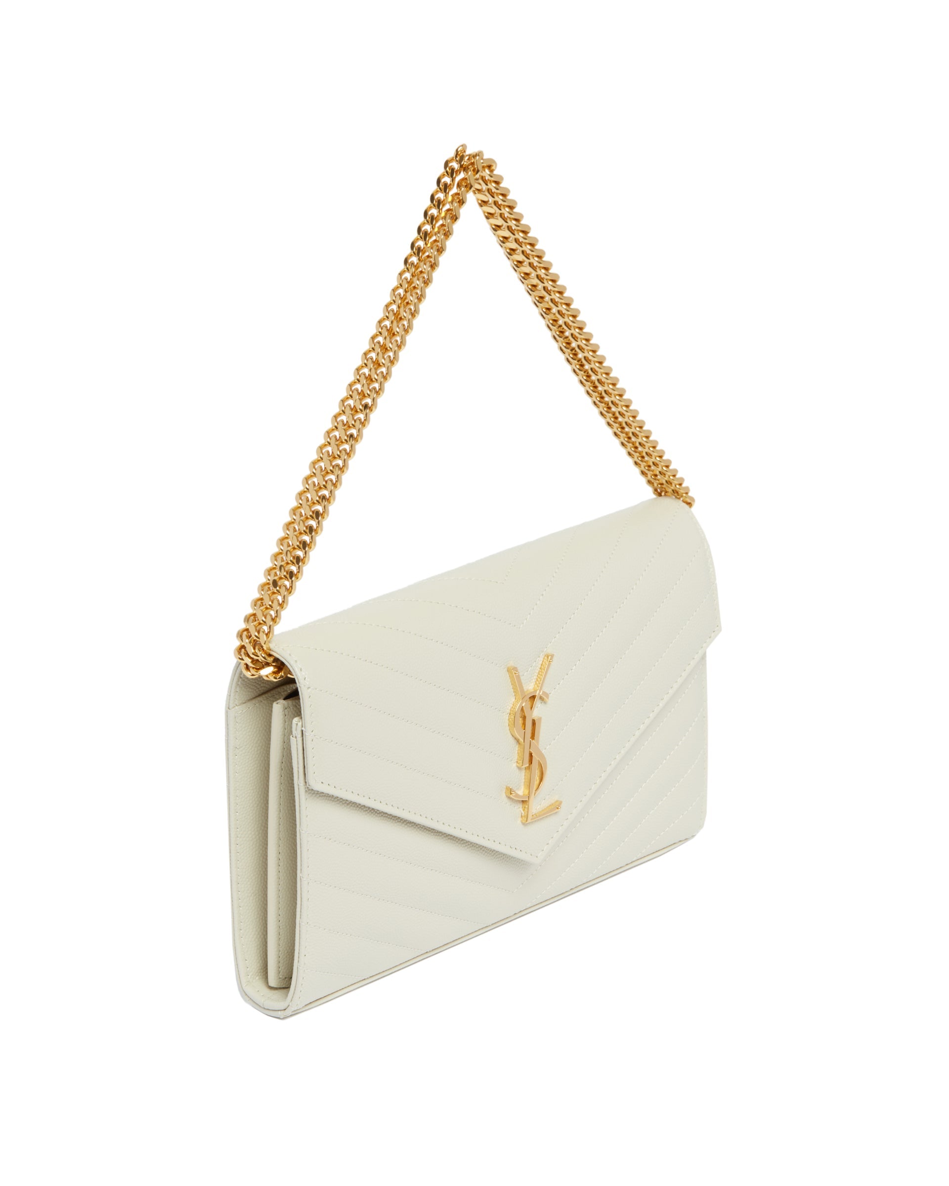 White Classic Cassandre Chain Wallet Saint laurent оригінал – Купити в Україні – детальний вид
