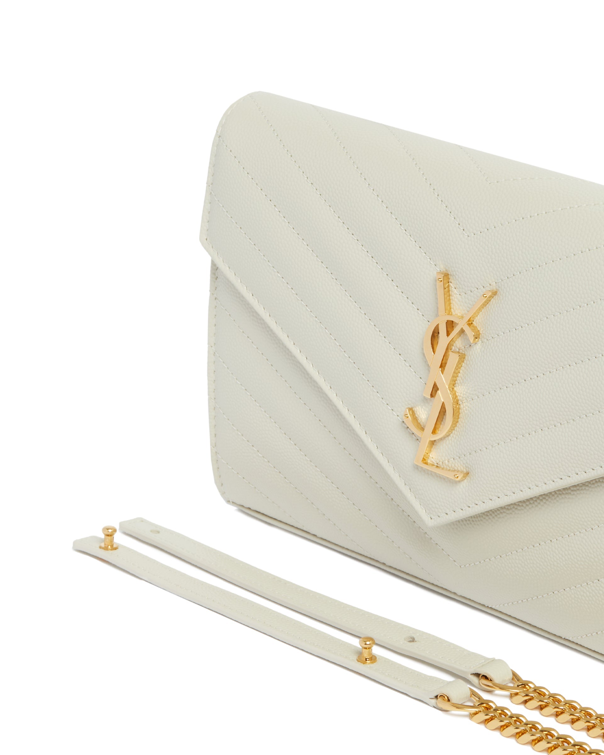 White Classic Cassandre Chain Wallet Saint laurent оригінал – Купити в Україні – збільшений вид