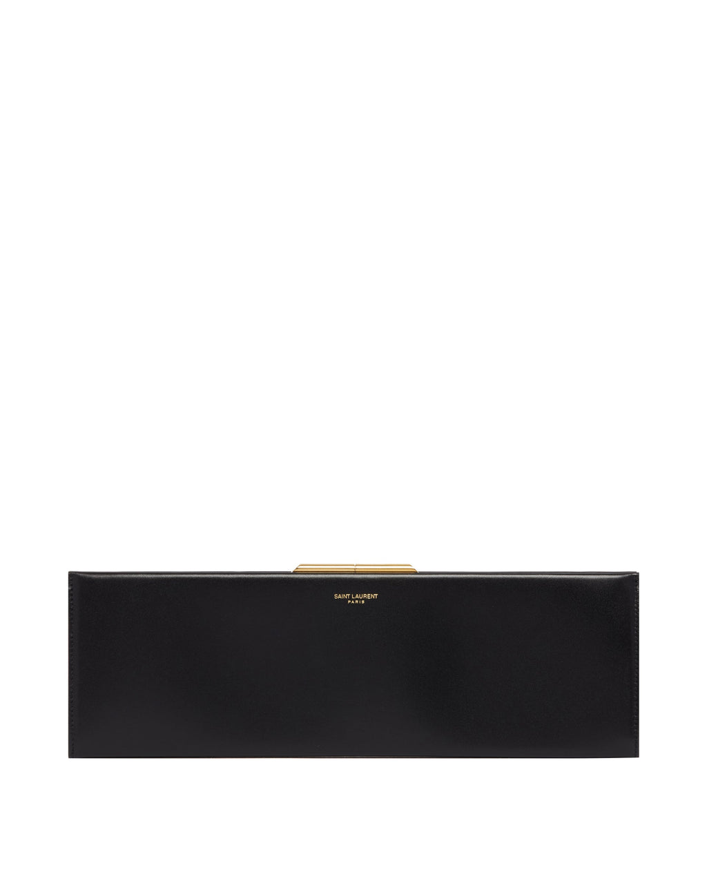 Black Large Midnight Leather Clutch Saint laurent – Гарантія оригінальності – боковий вид