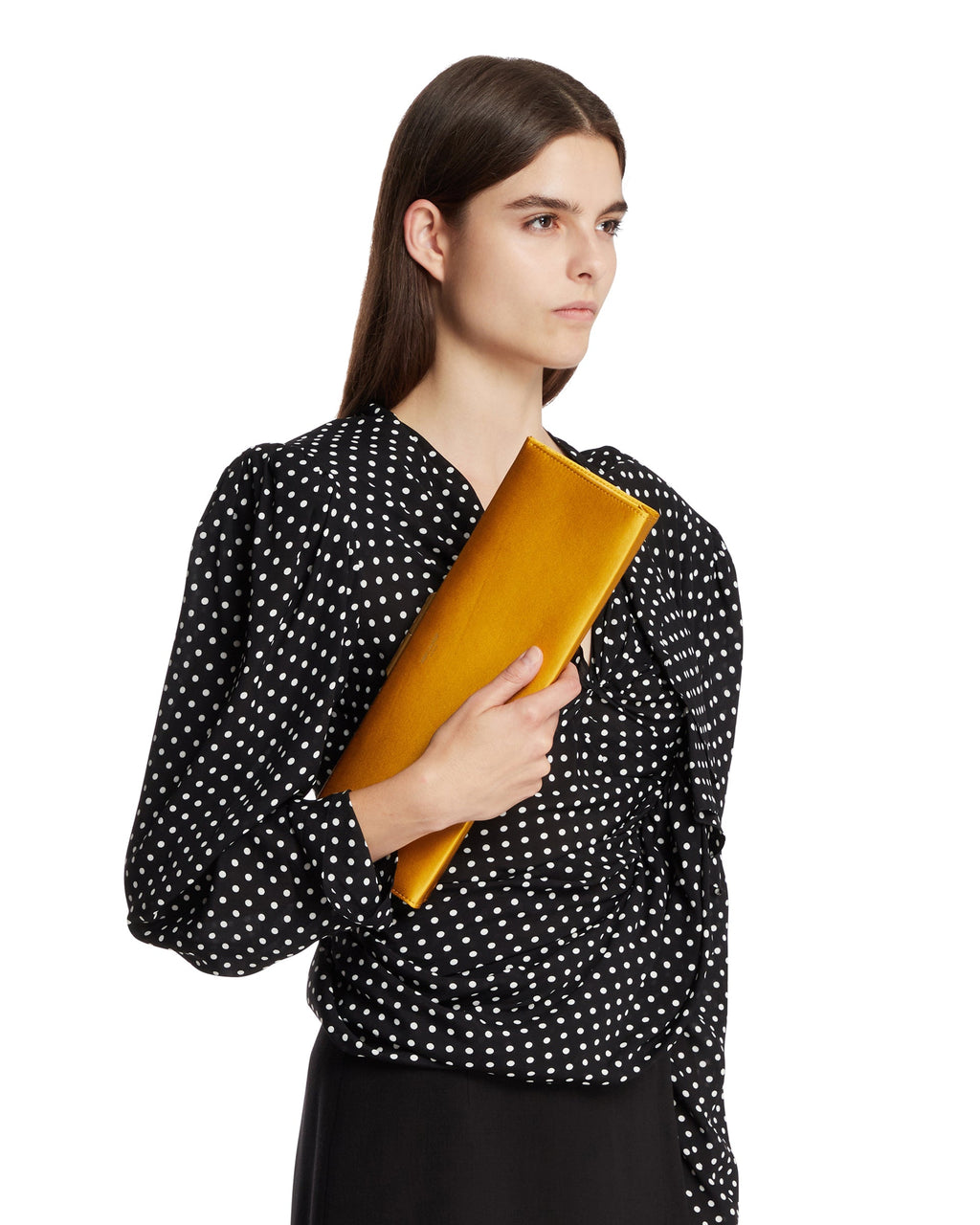 Yellow Clutch Midnight Grande Saint laurent – Гарантія оригінальності – детальний вид