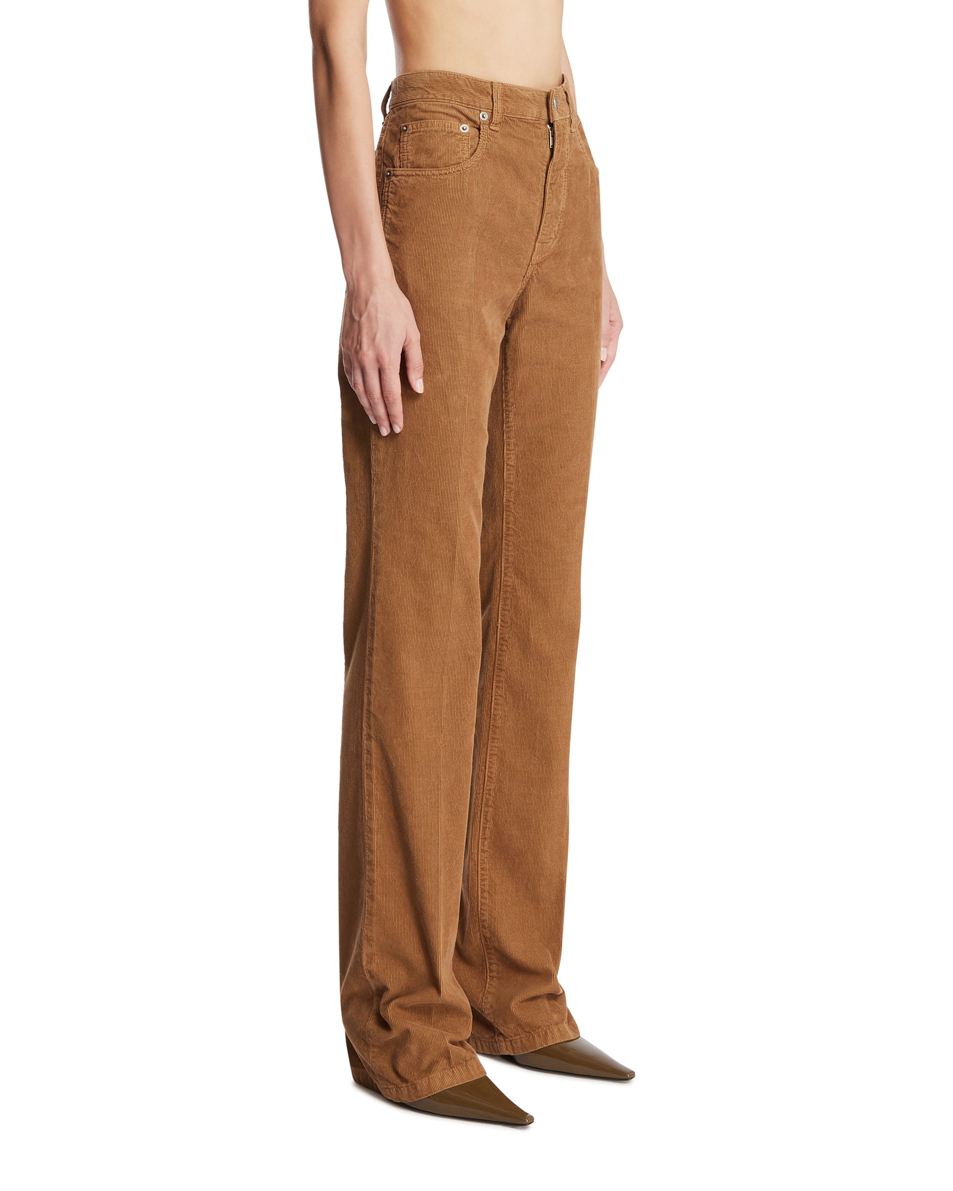 Оригінальна Brown Corduroy Clyde Pants Saint laurent – вид ззаду